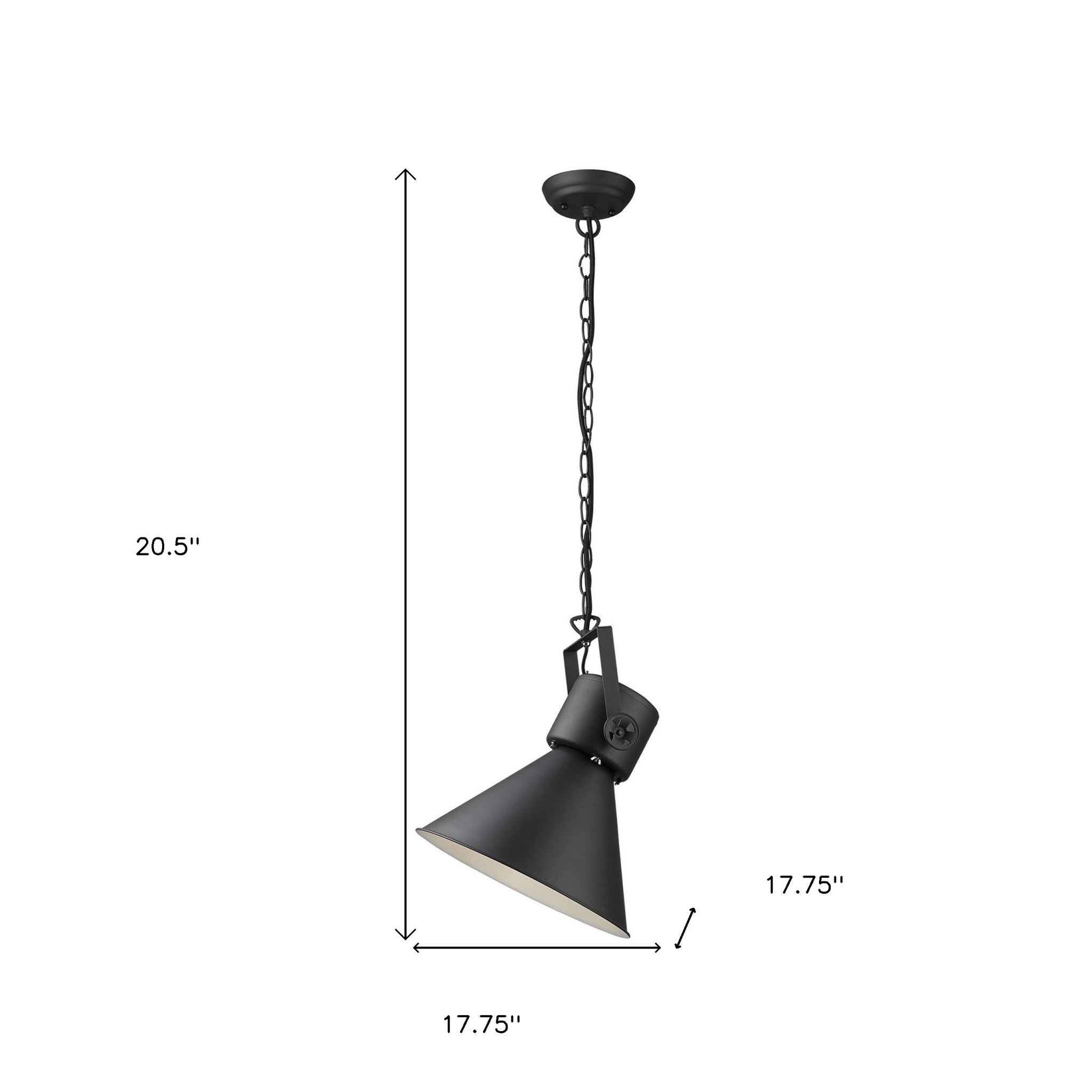 Crew 1-Light Matte Black Pendant