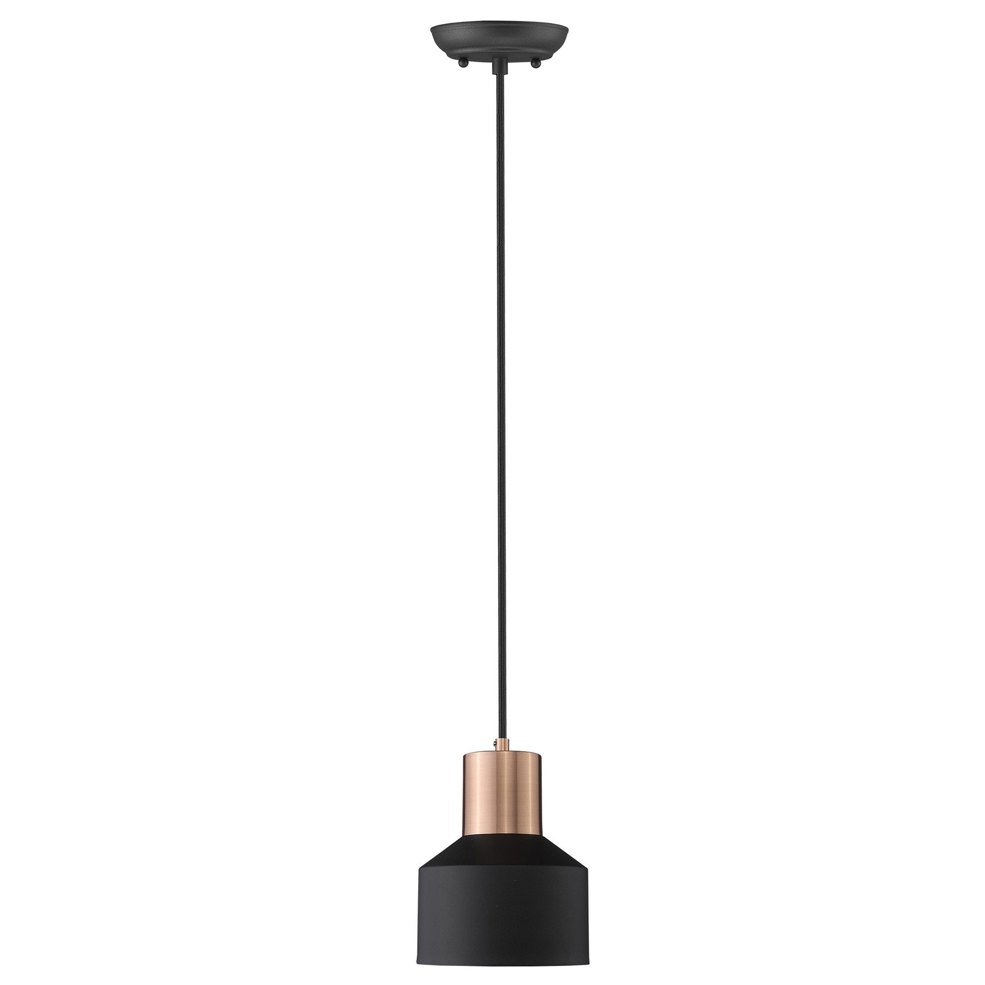 Matte Black and Rose Gold Pendant Hanging Light