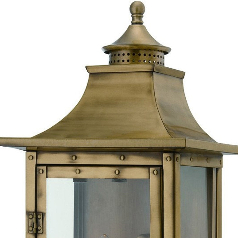 St. Charles 2-Light Aged Brass Wall Light