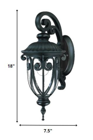 Matte Black Hanging Goblet Wall Light