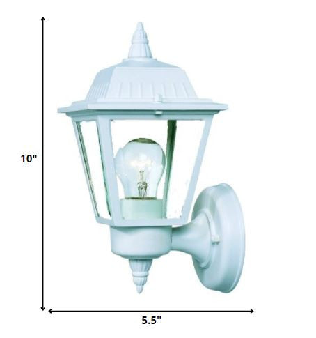 White Cast Aluminum Outdoor Wall Light