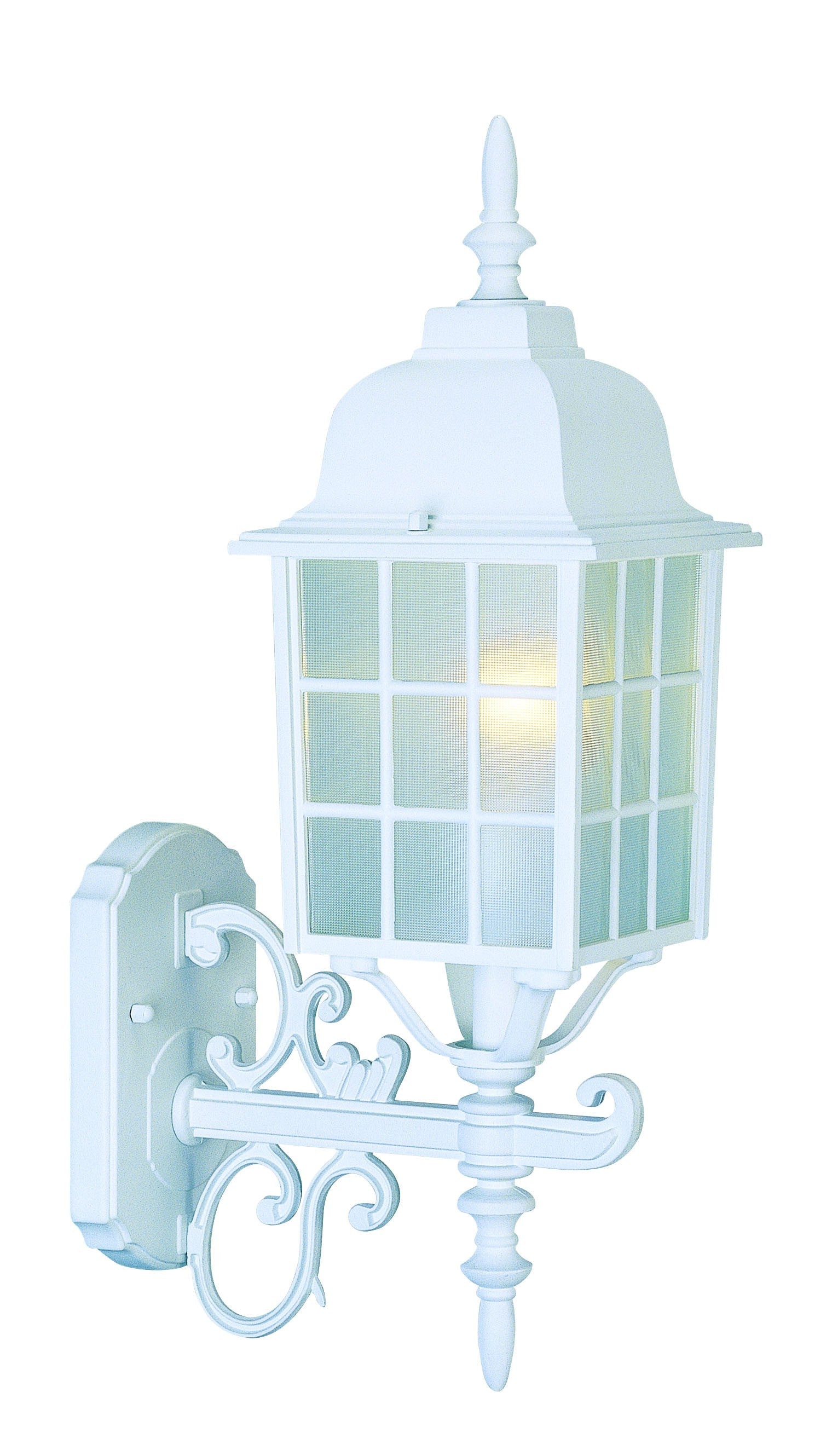 White Window Pane Lantern Wall Sconce