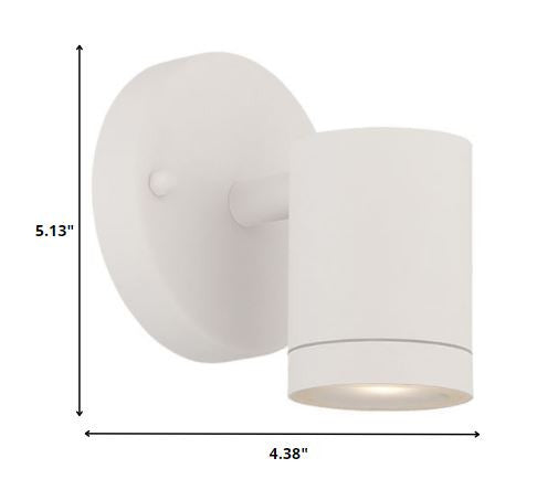 White LED One Light Outdoor Can Shape Wall Sconce