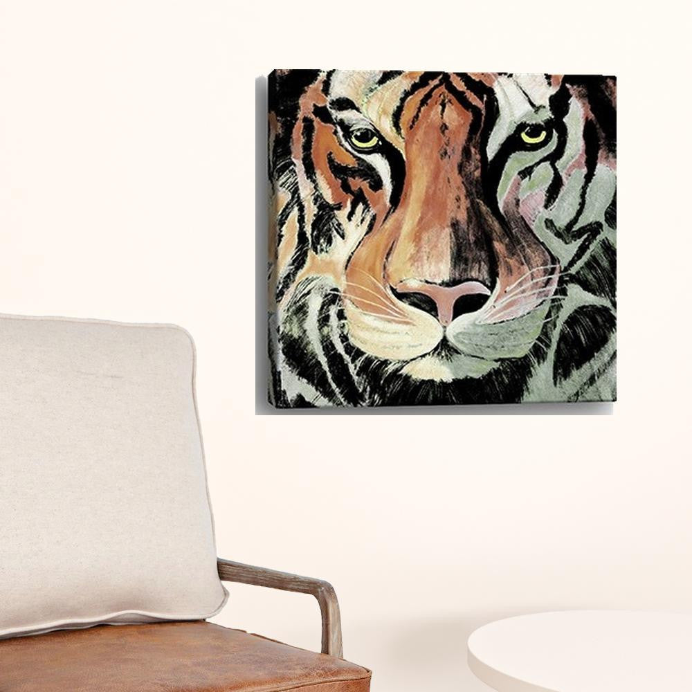 Staring Tiger Portrait Unframed Print Wall Art