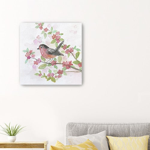 Flower And Bird Unframed Print Wall Art