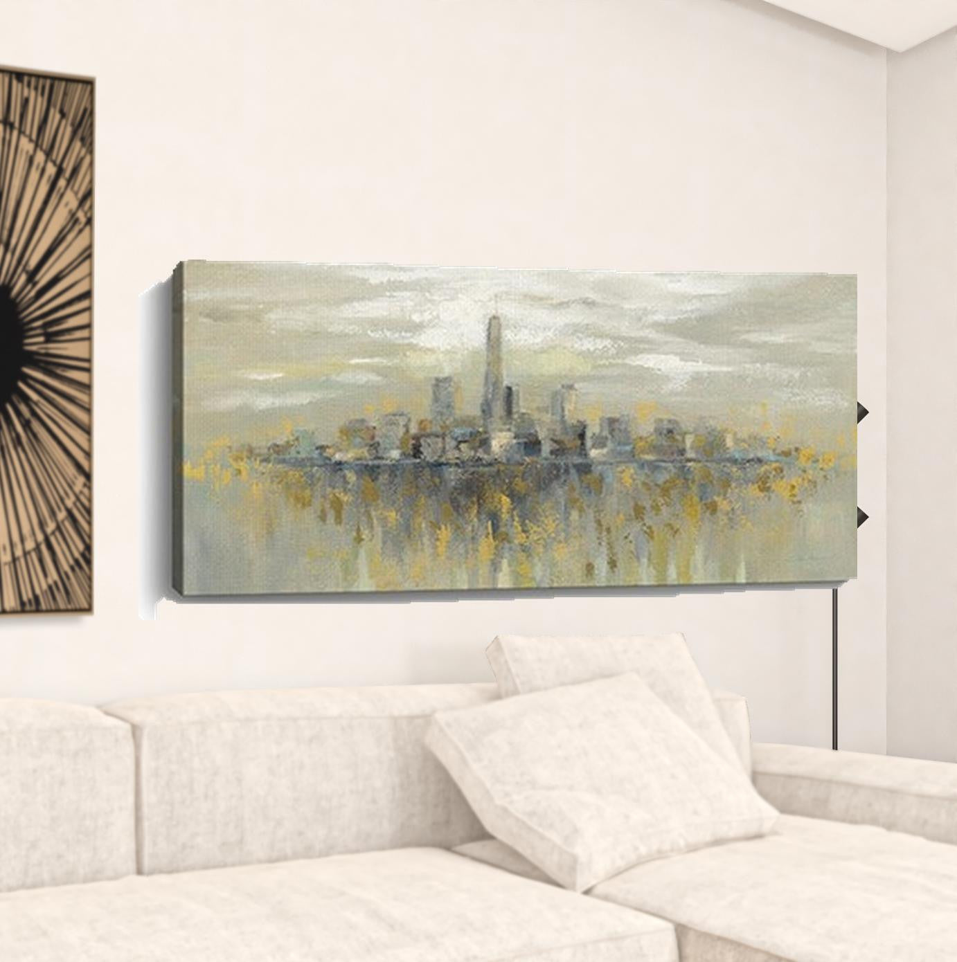 Artistic Manhattan City Skyline Unframed Print Wall Art