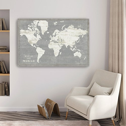 Minimalist World Map Unframed Print Wall Art