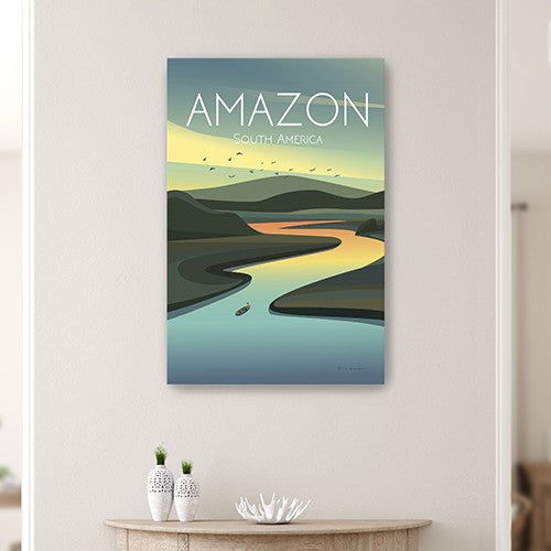 24" x 16" Vibrant South American Amazon Canvas Wall Art