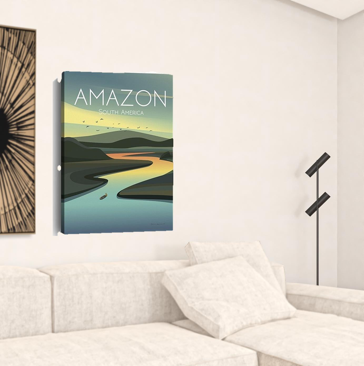 36" x 24" Vibrant South American Amazon Canvas Wall Art