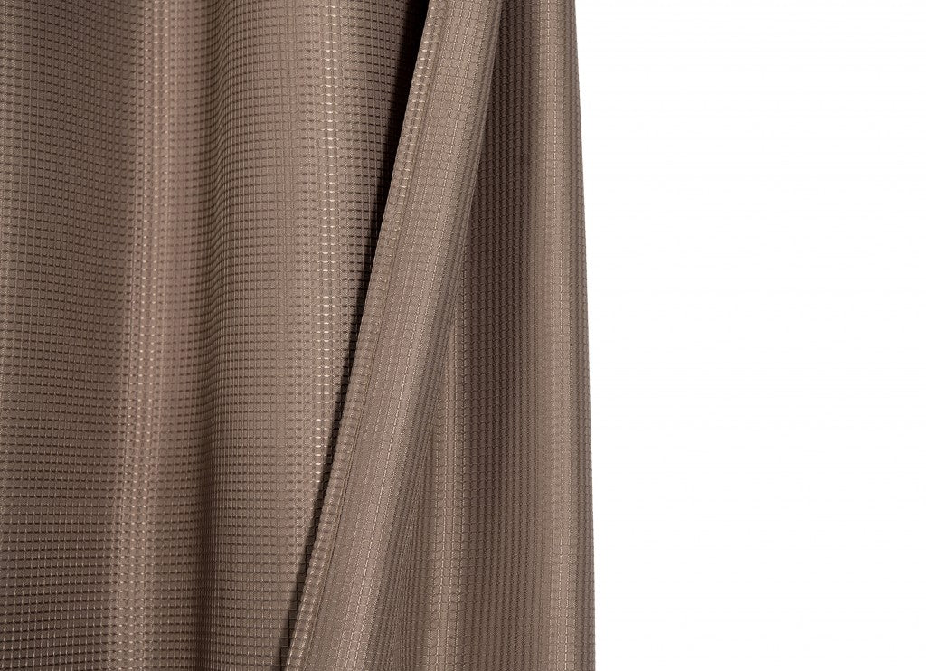 Luxurious Mocha Waffle Weave Shower Curtain