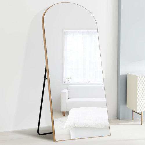 Gold Arched Mirror with Stand