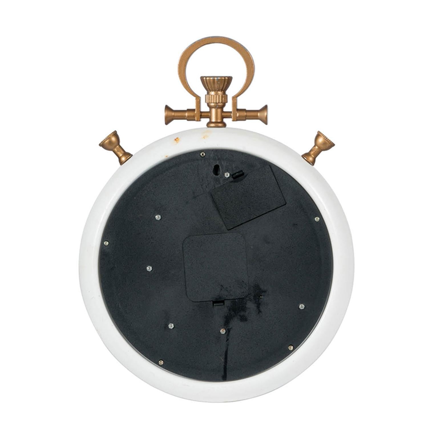 White and Gold Pocket Styled Vintage Wall Clock