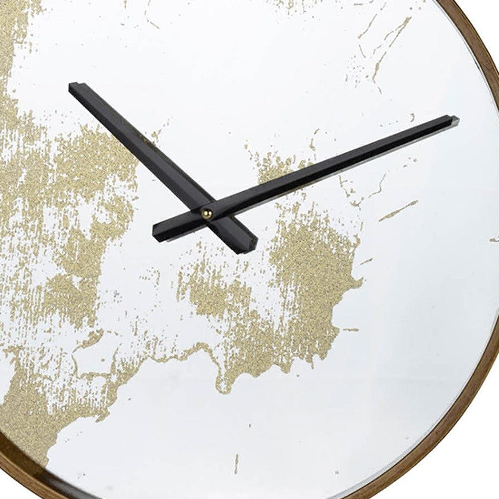 Gold Dust 14" Modern Round Wall Clock