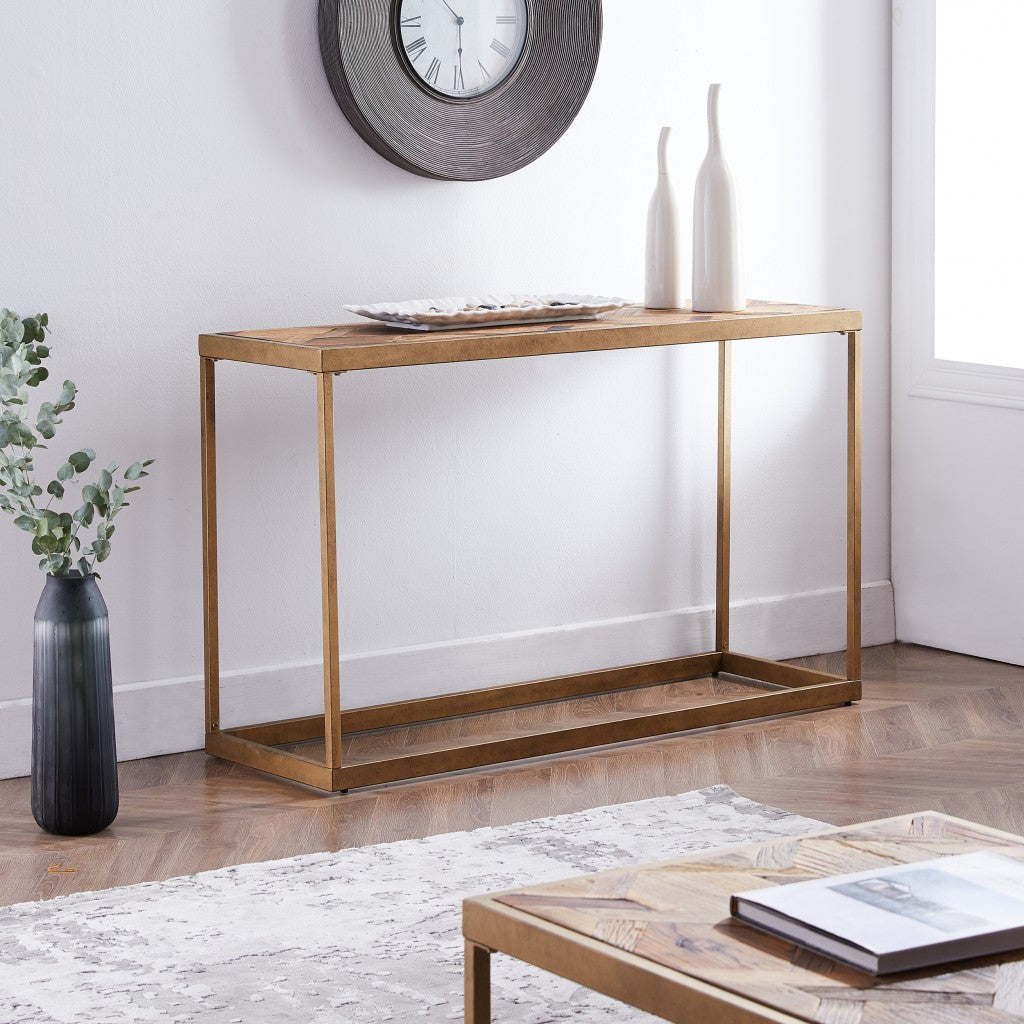 48" Natural Frame Console Table