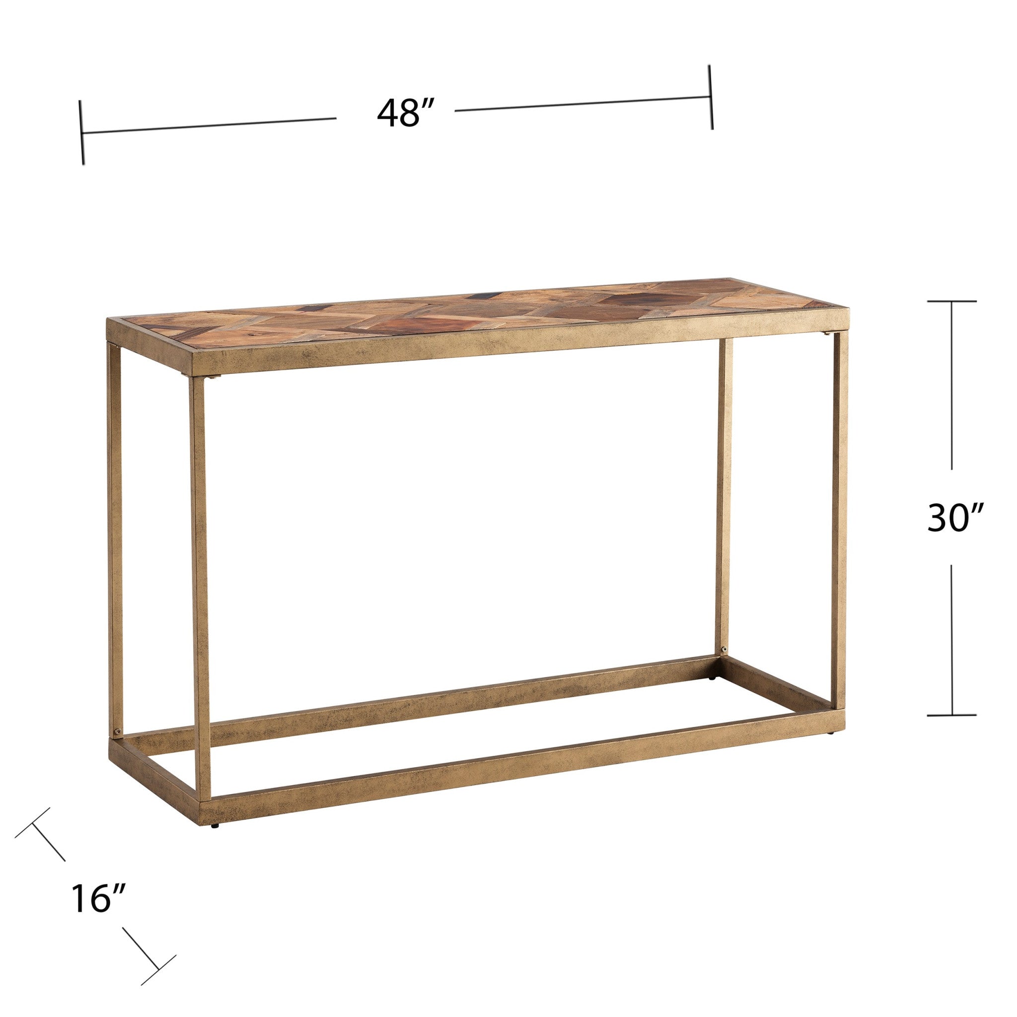 48" Natural Frame Console Table