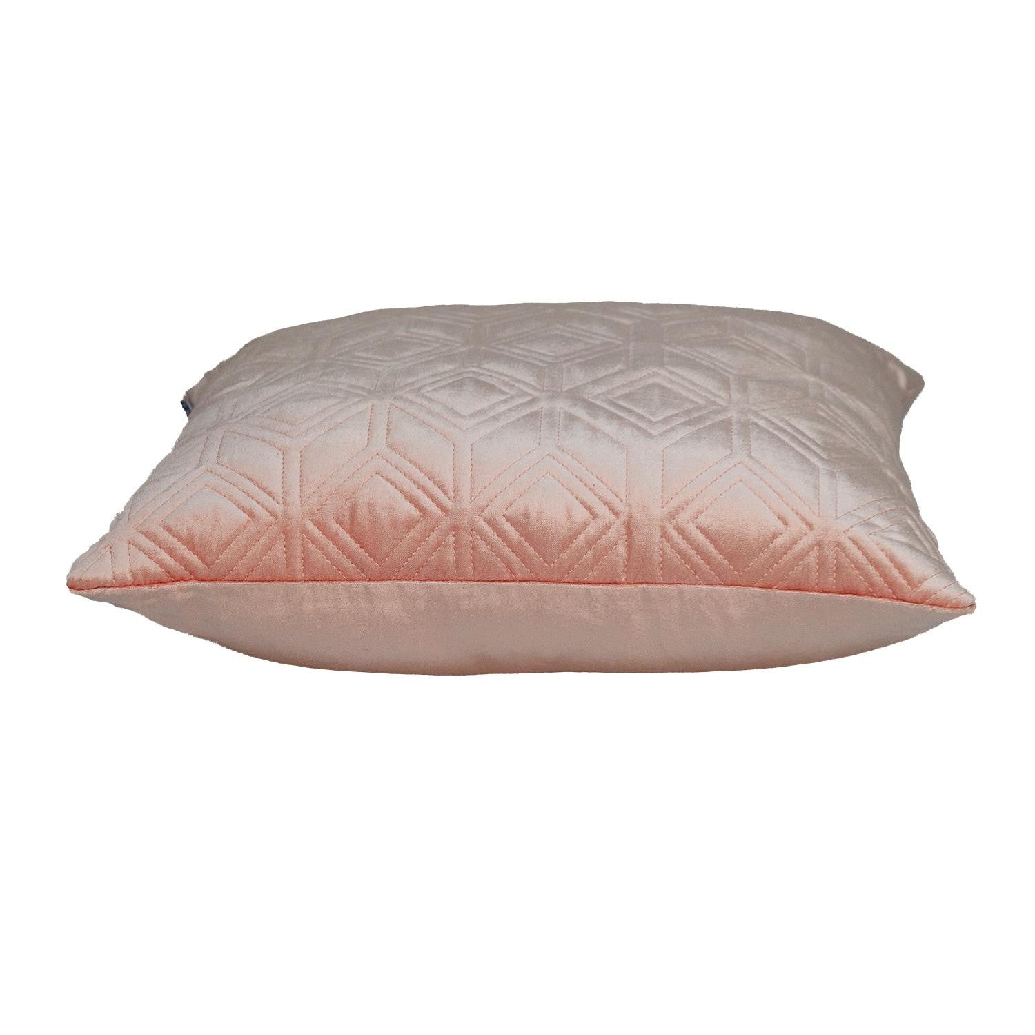 Tufted Diamonds Rose Gold Velvet Accent Pillow