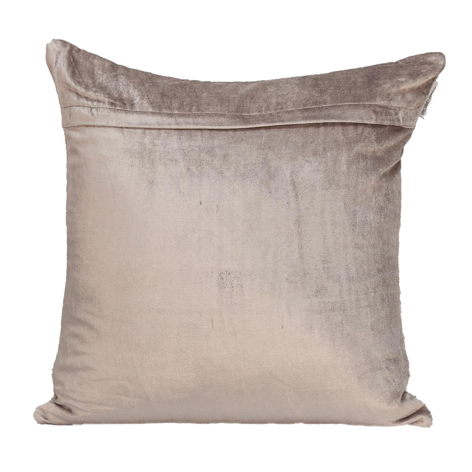 Tufted Diamonds Taupe Velvet Accent Pillow