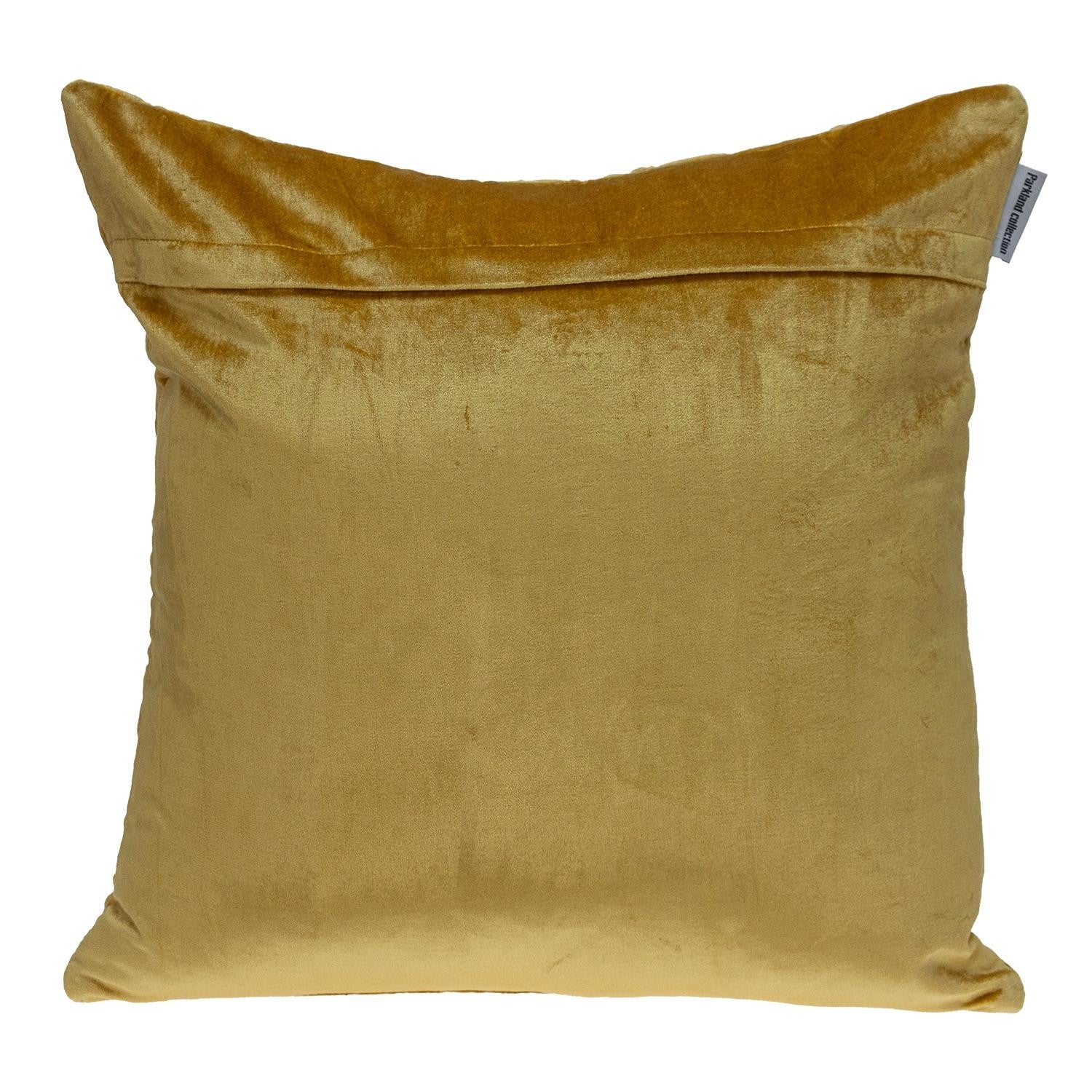 Tufted Diamond Yellow Ochre Transitional Square Pillow