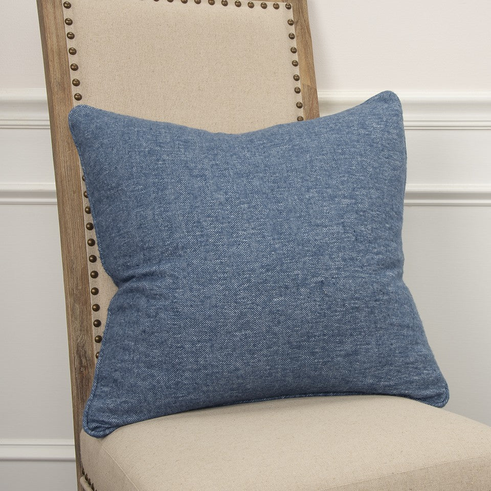 Blue Solid Classic Decorative Throw Pillow