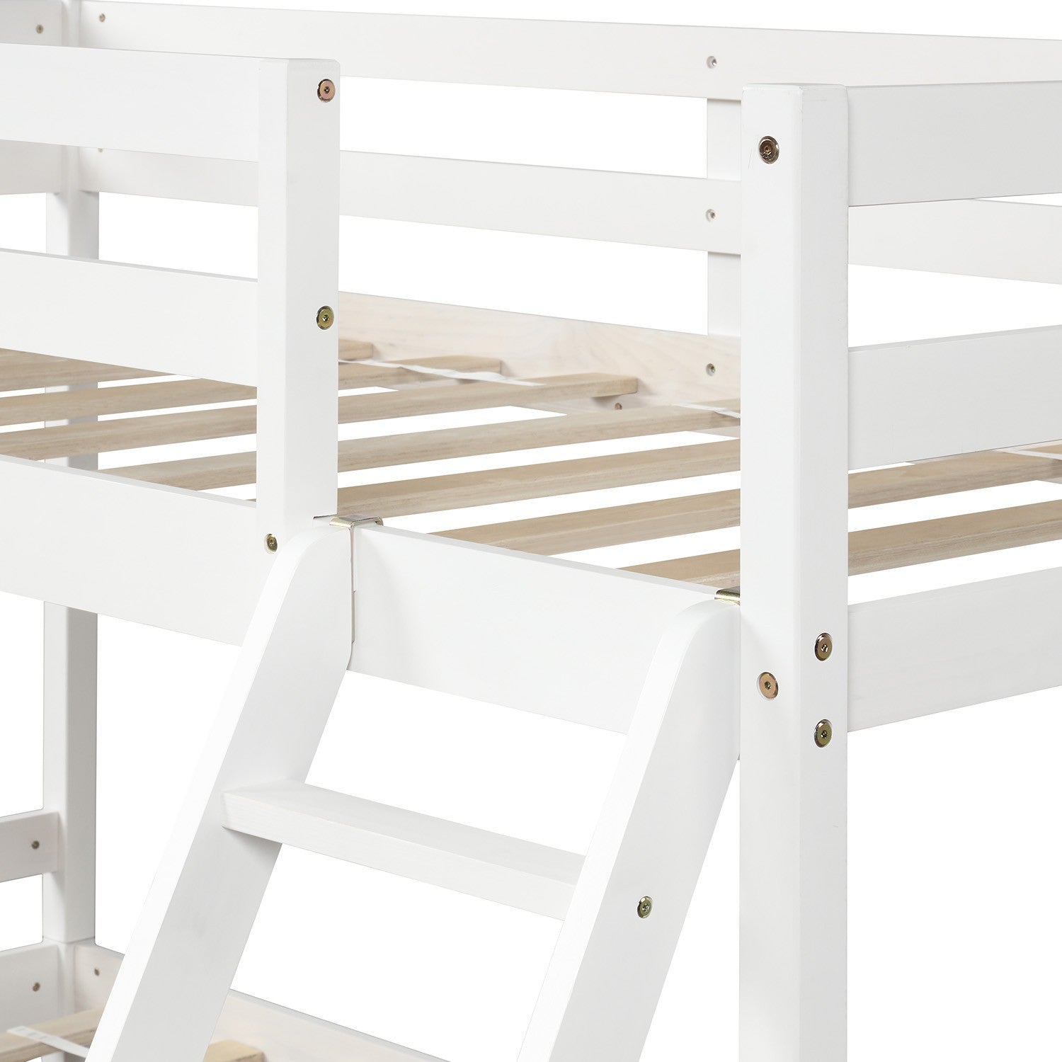 White Twin Size Full Size Bunk Bed