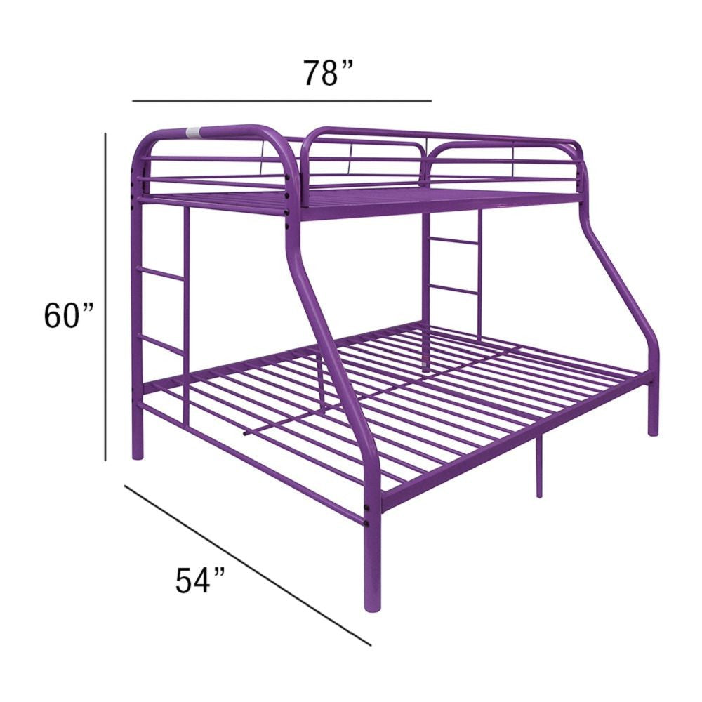 Purple Twin Over Full Size Bunk Bed