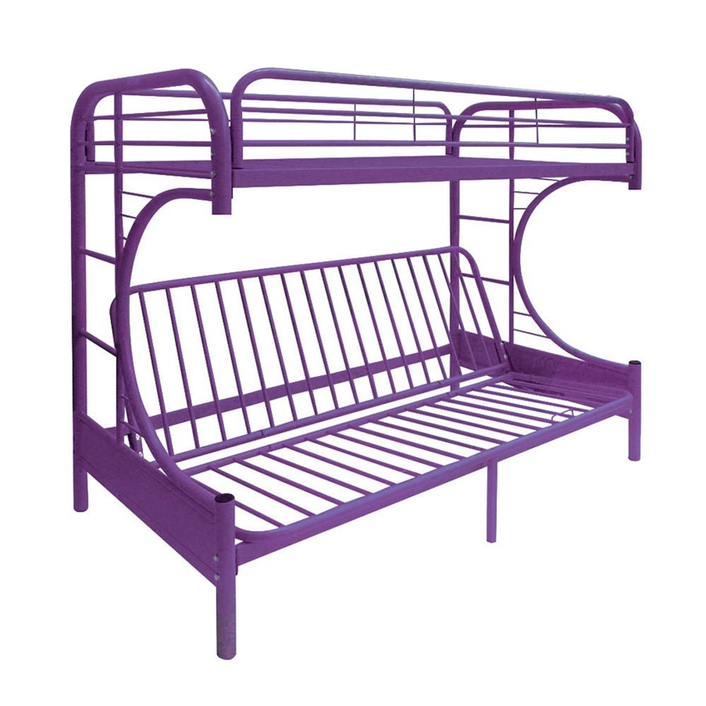 Purple Twin Over Full Futon Bunk Bed