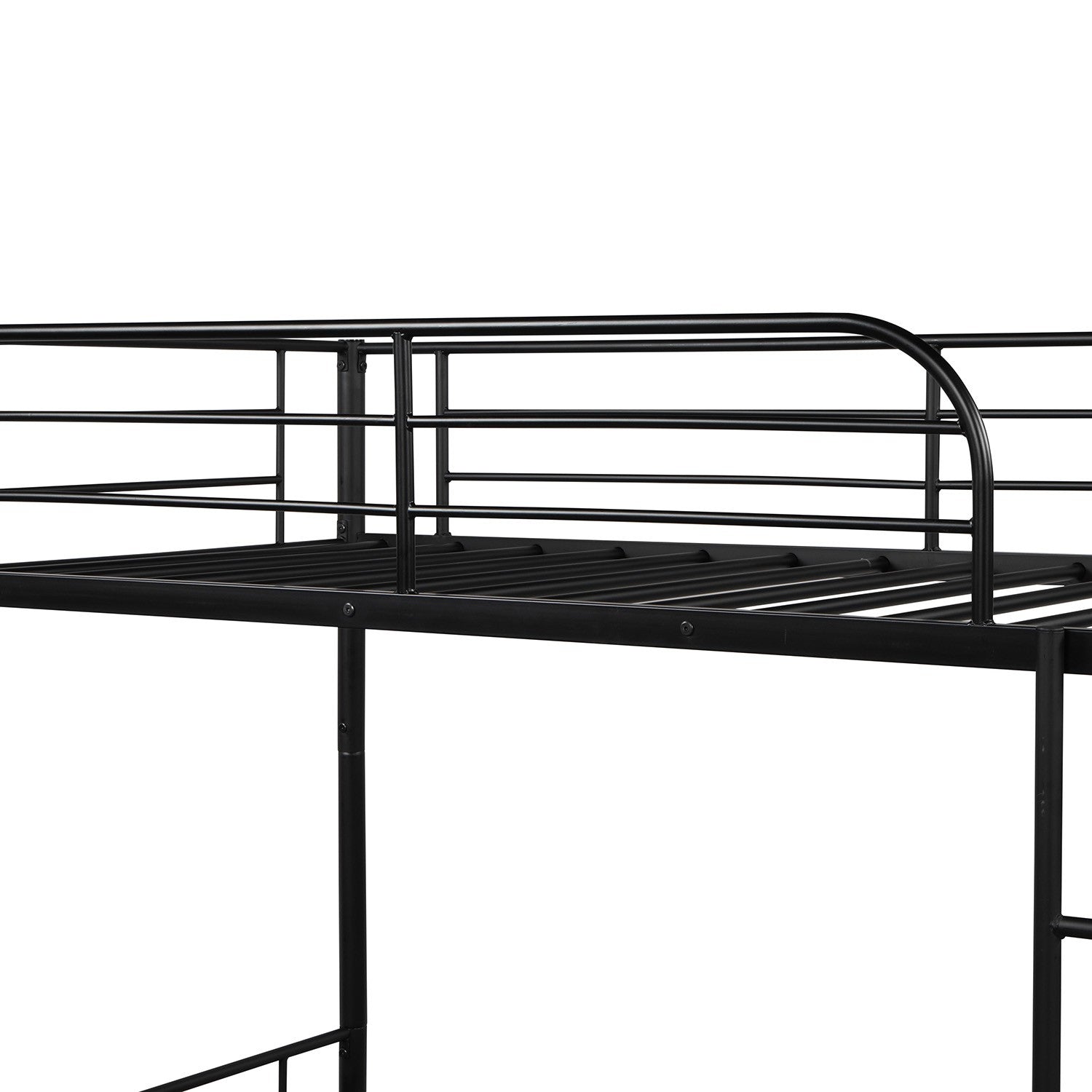 Black Twin over Twin Traditional Steel Bunk Bed