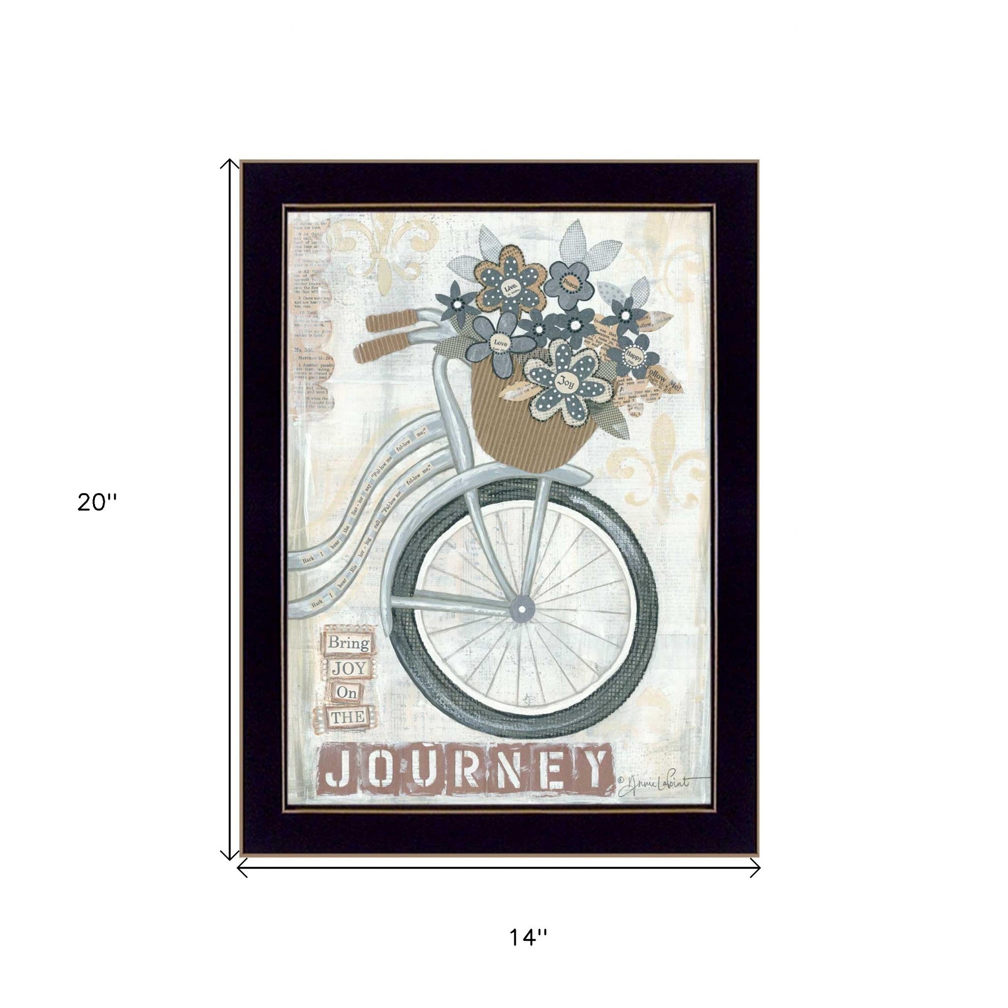 Journey Black Framed Print Wall Art