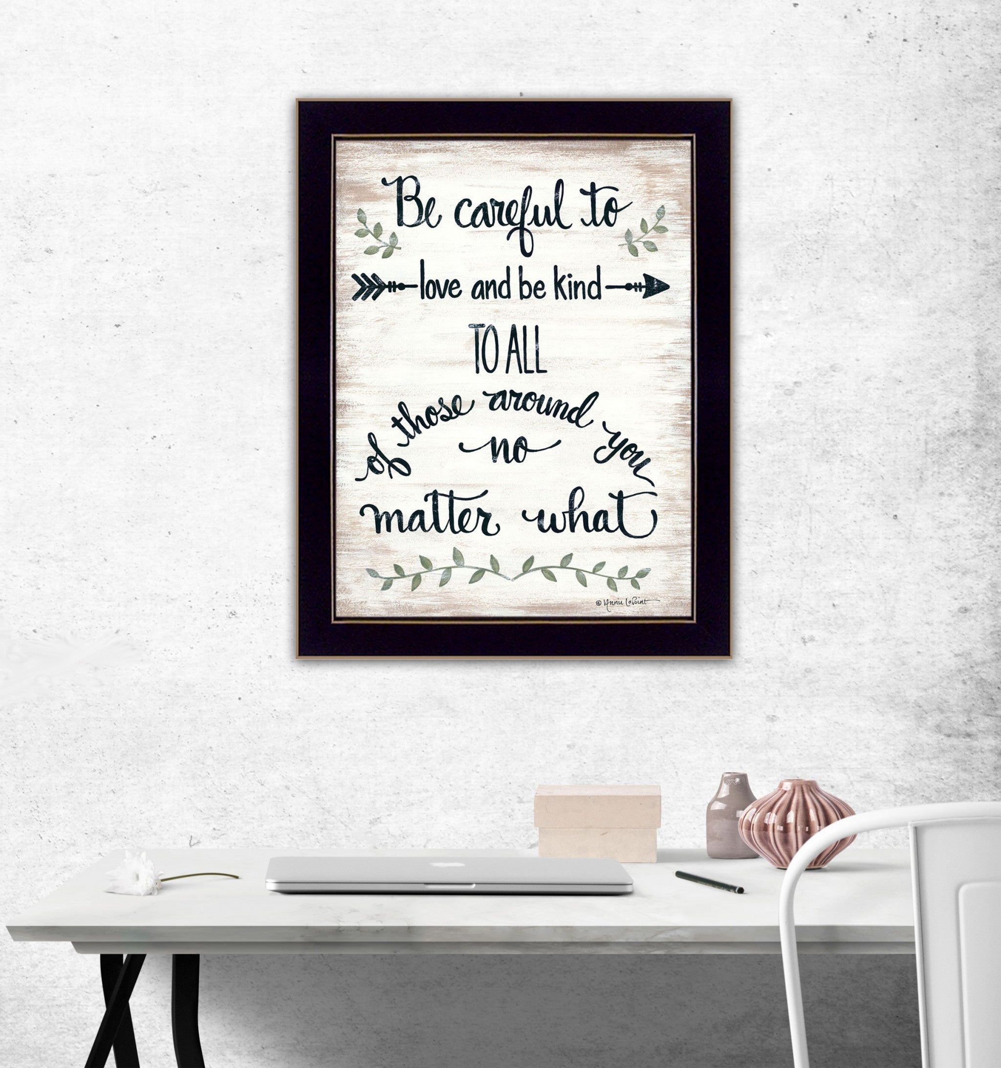 Be Careful 2 Black Framed Print Wall Art