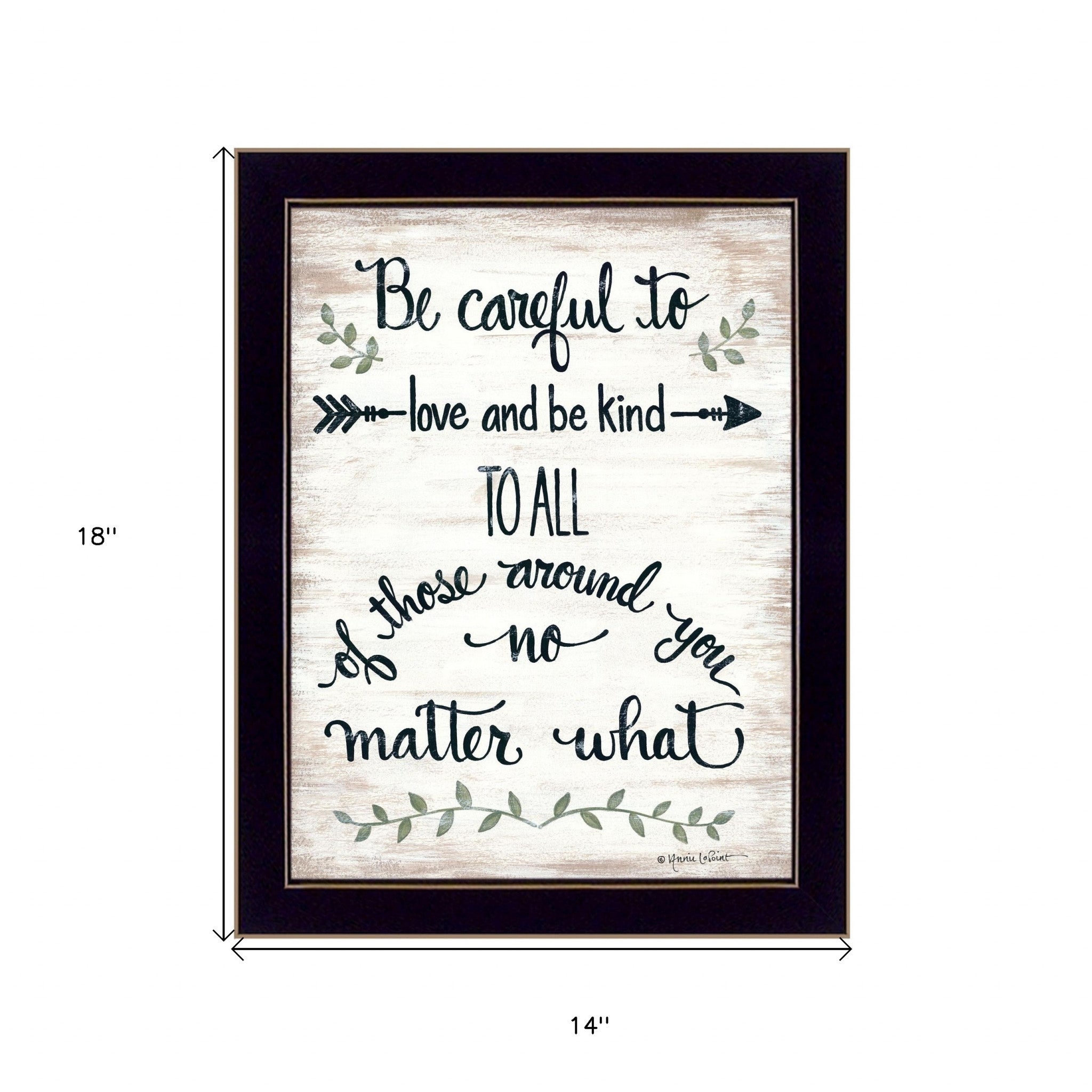 Be Careful 2 Black Framed Print Wall Art