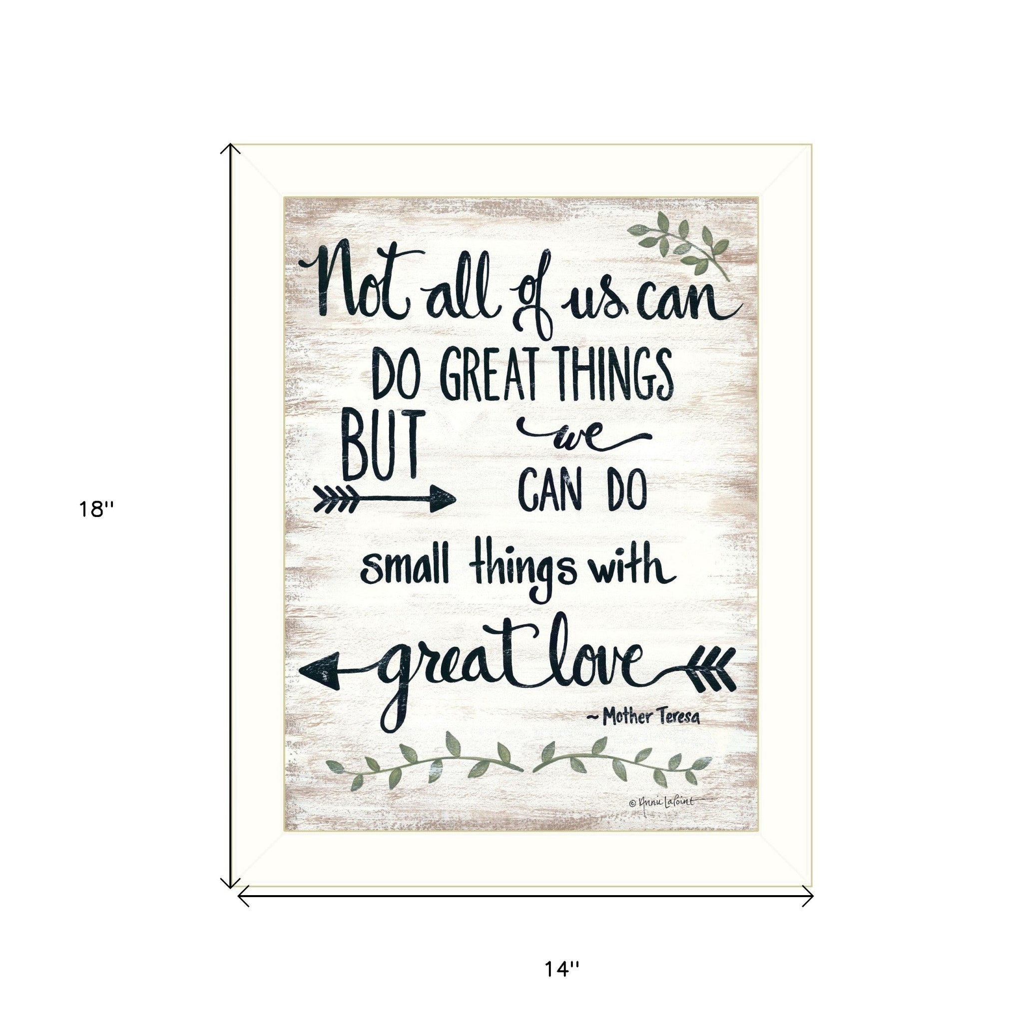 Great Love 2 White Framed Print Wall Art