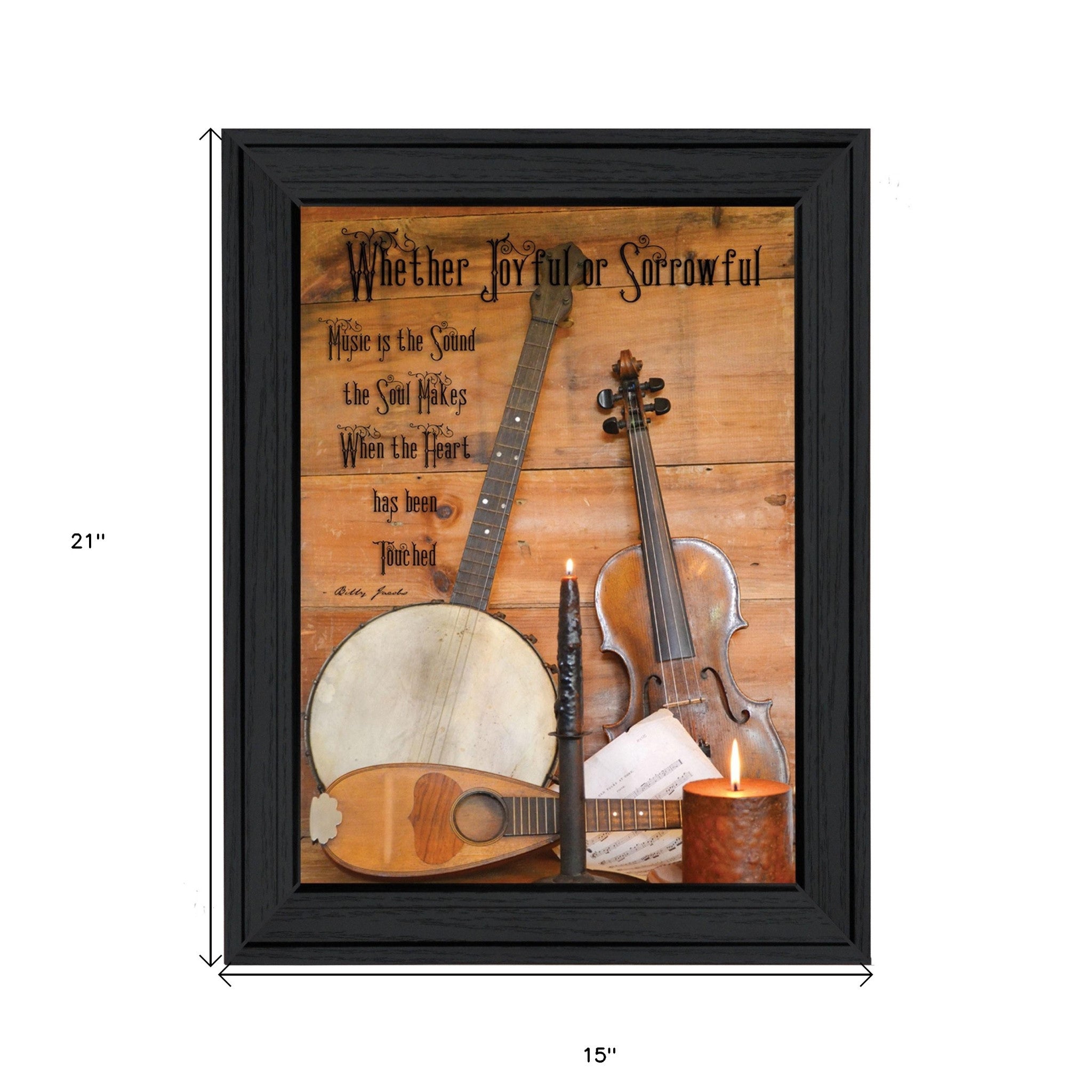 Music 9 Black Framed Print Wall Art