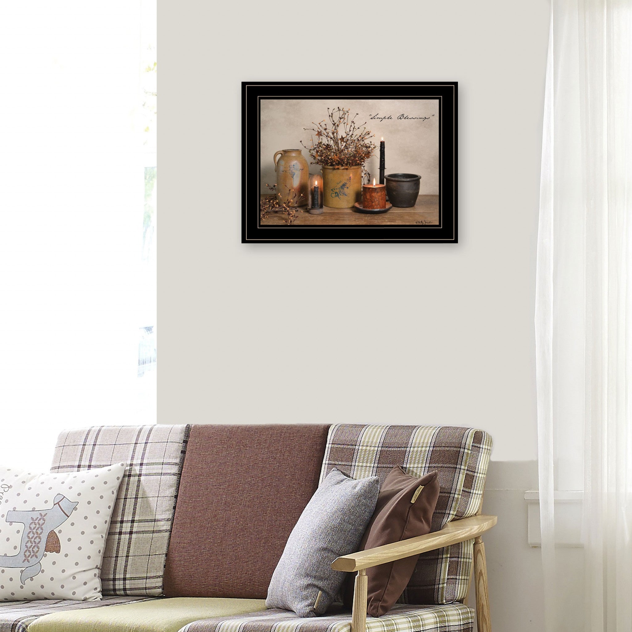 Simple Blessings 2 Black Framed Print Wall Art