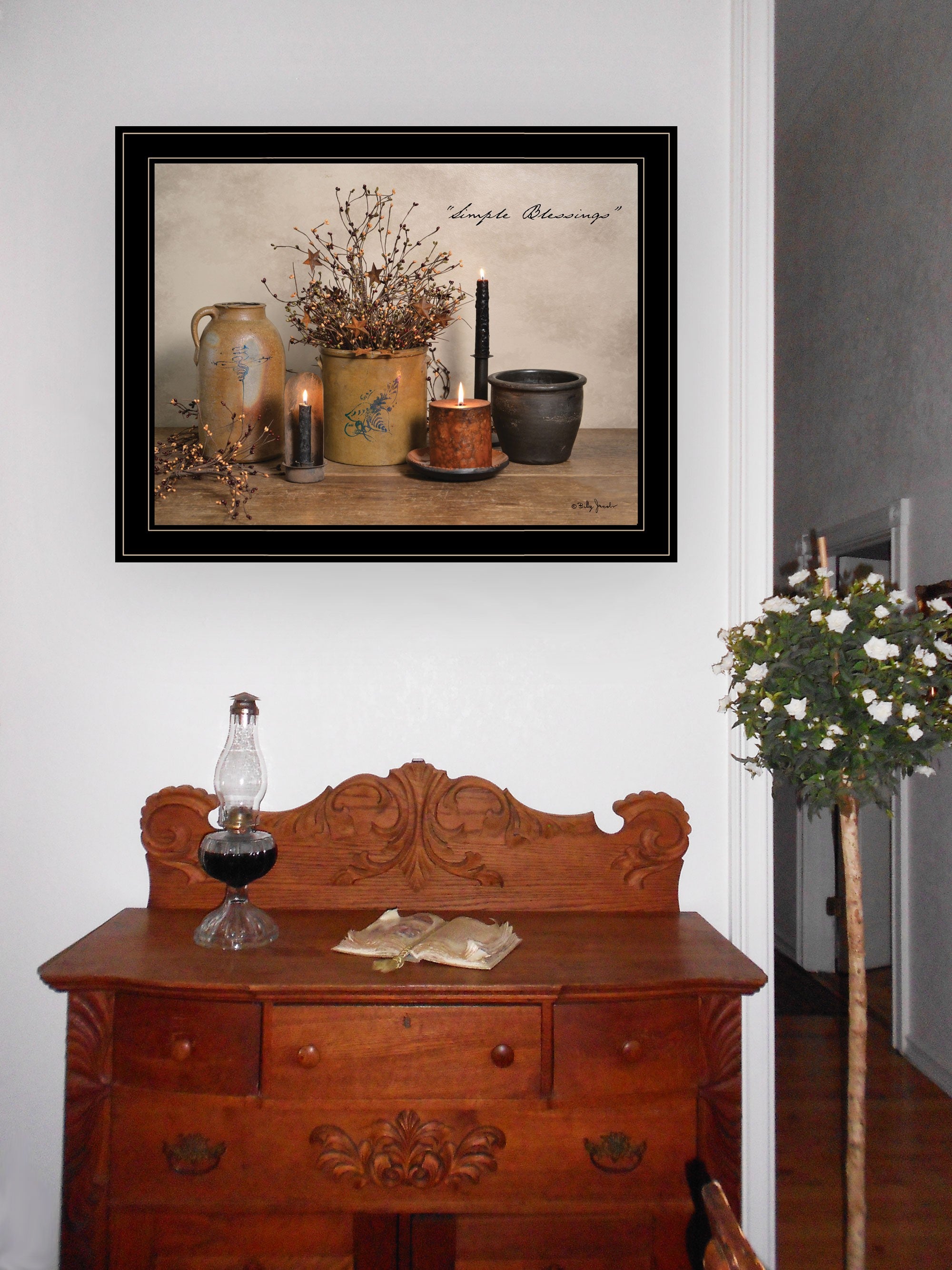 Simple Blessings 6 Black Framed Print Wall Art