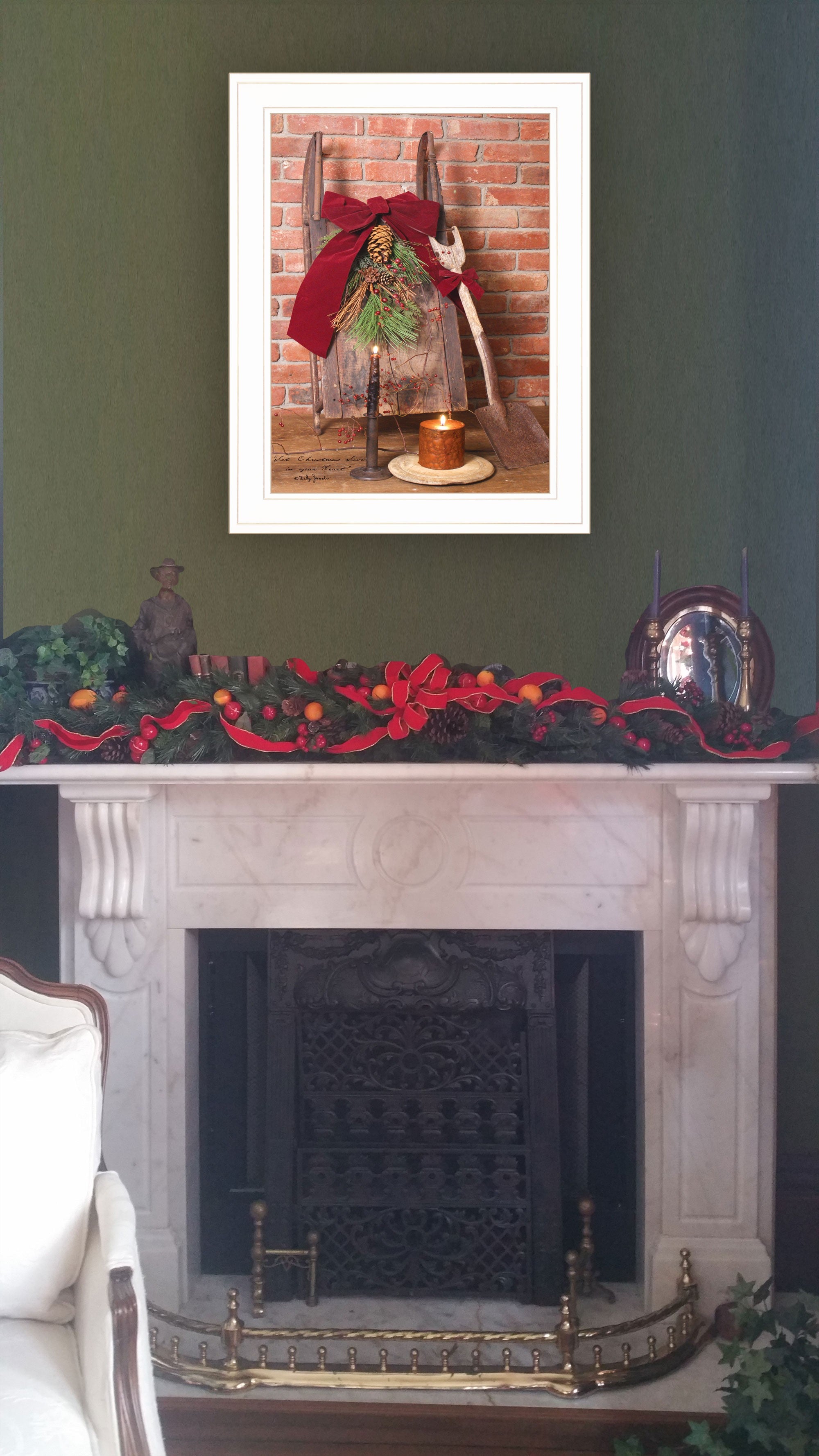 Let Christmas Live White Framed Print Wall Art