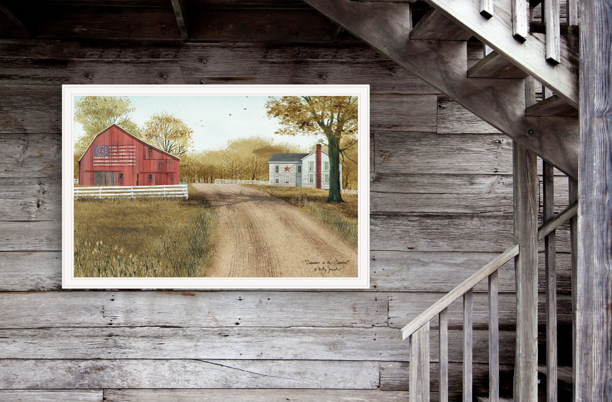 Summer In The Country 5 White Framed Print Wall Art