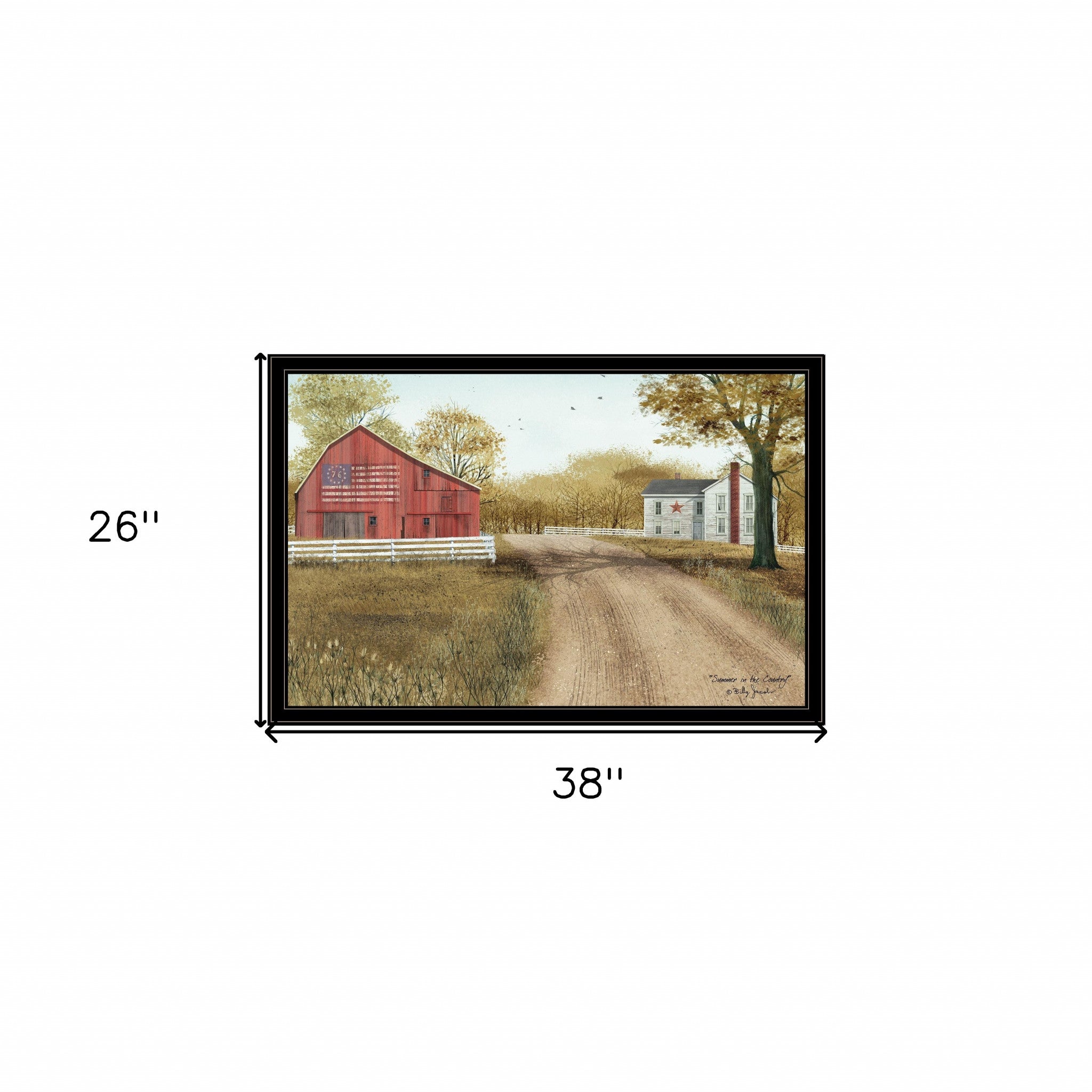 Summer In The Country 6 Black Framed Print Wall Art