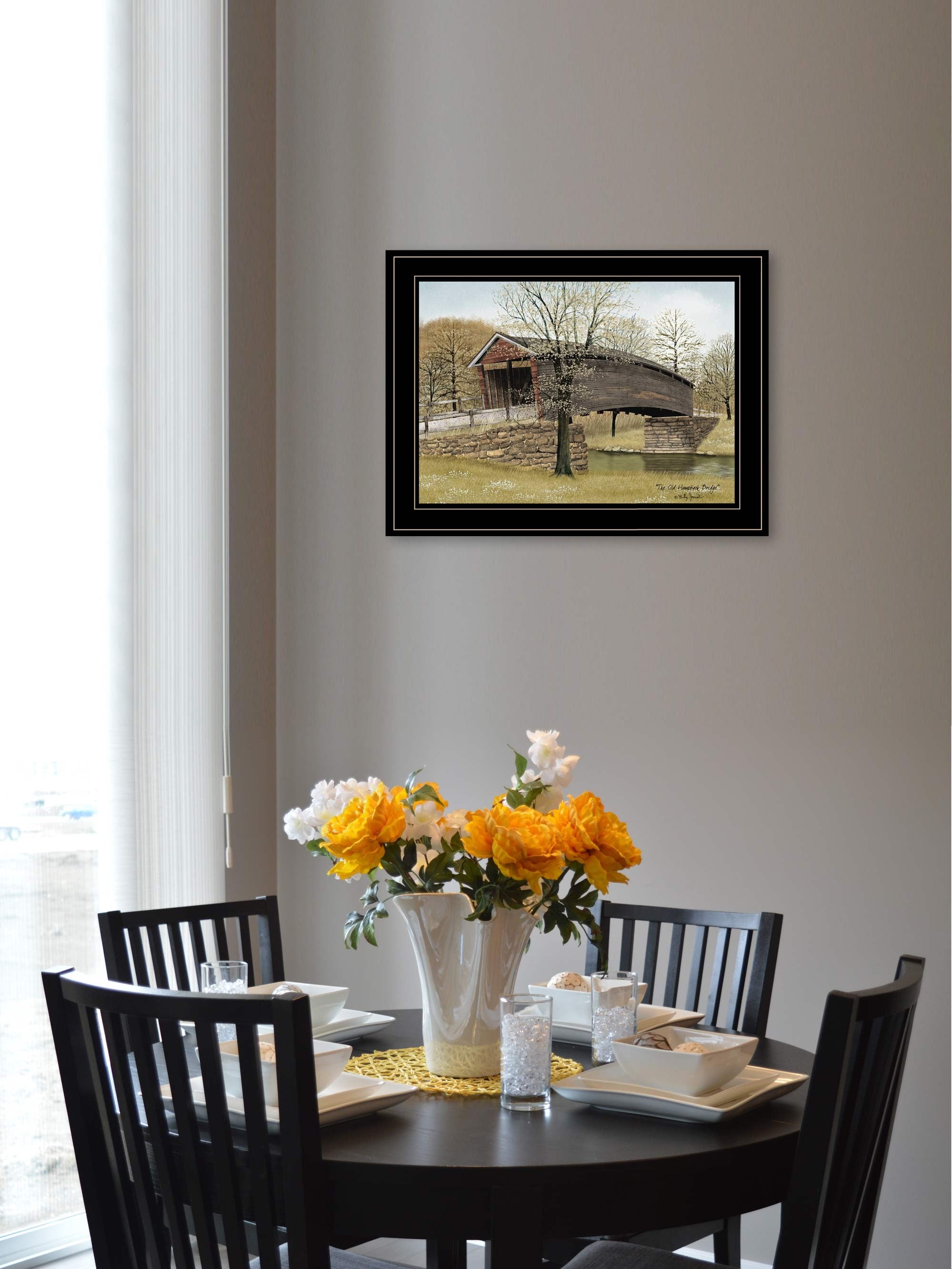 The Old Humpback Bridge 2 Black Framed Print Wall Art