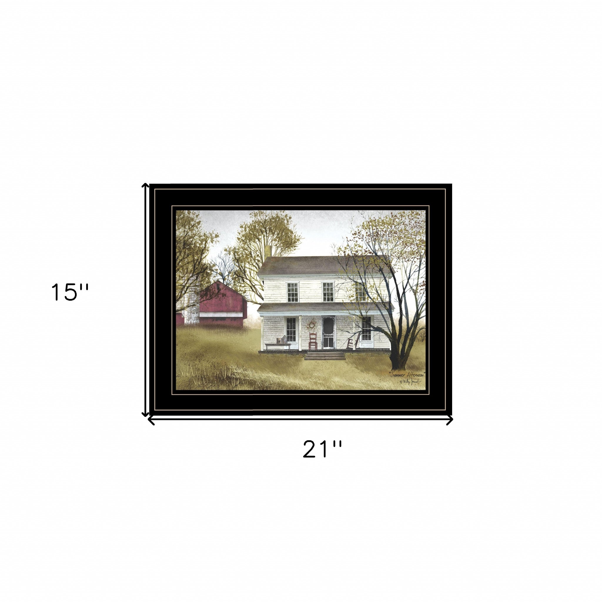 Summer Afternoon 1 Black Framed Print Wall Art