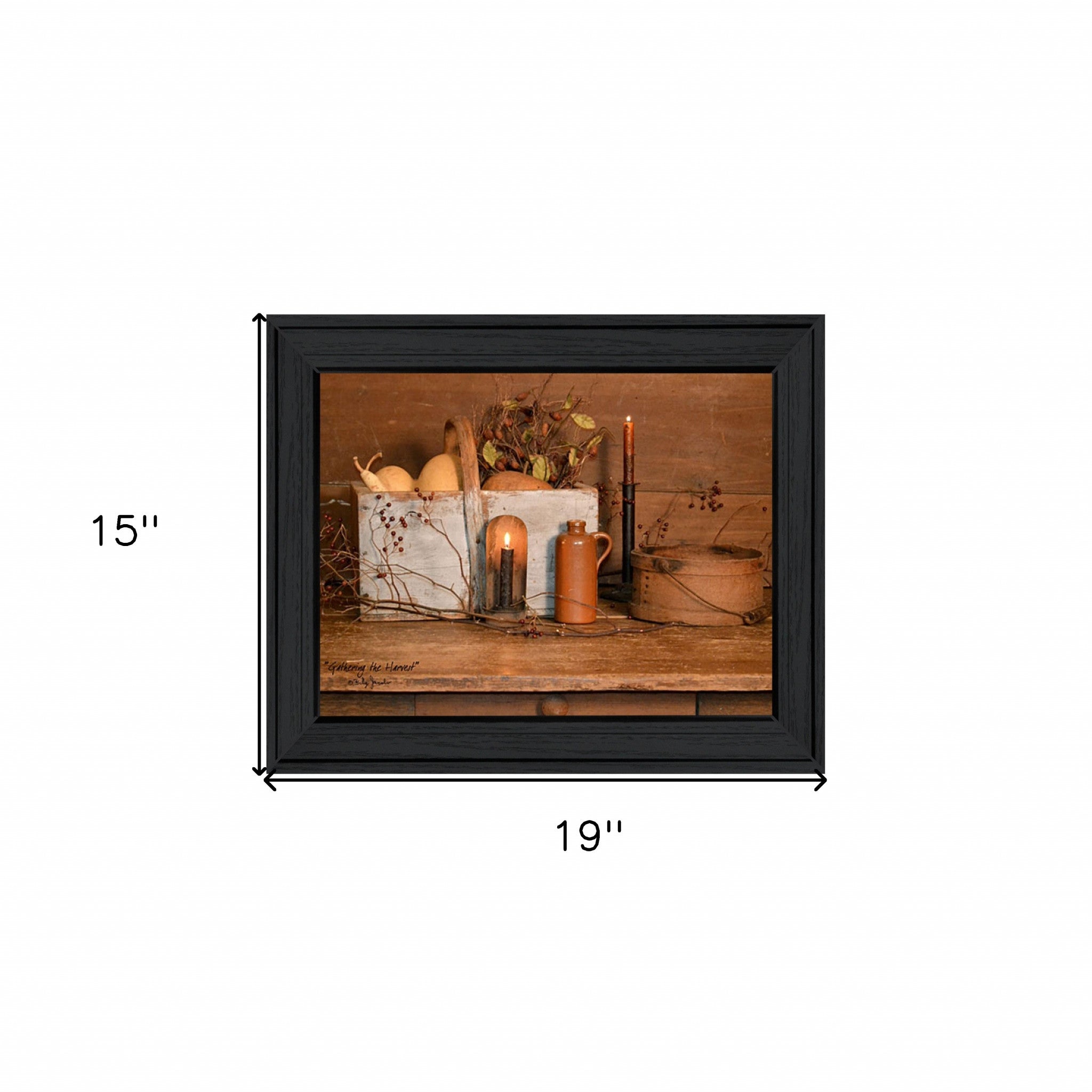 Gathering The Harvest 4 Black Framed Print Wall Art