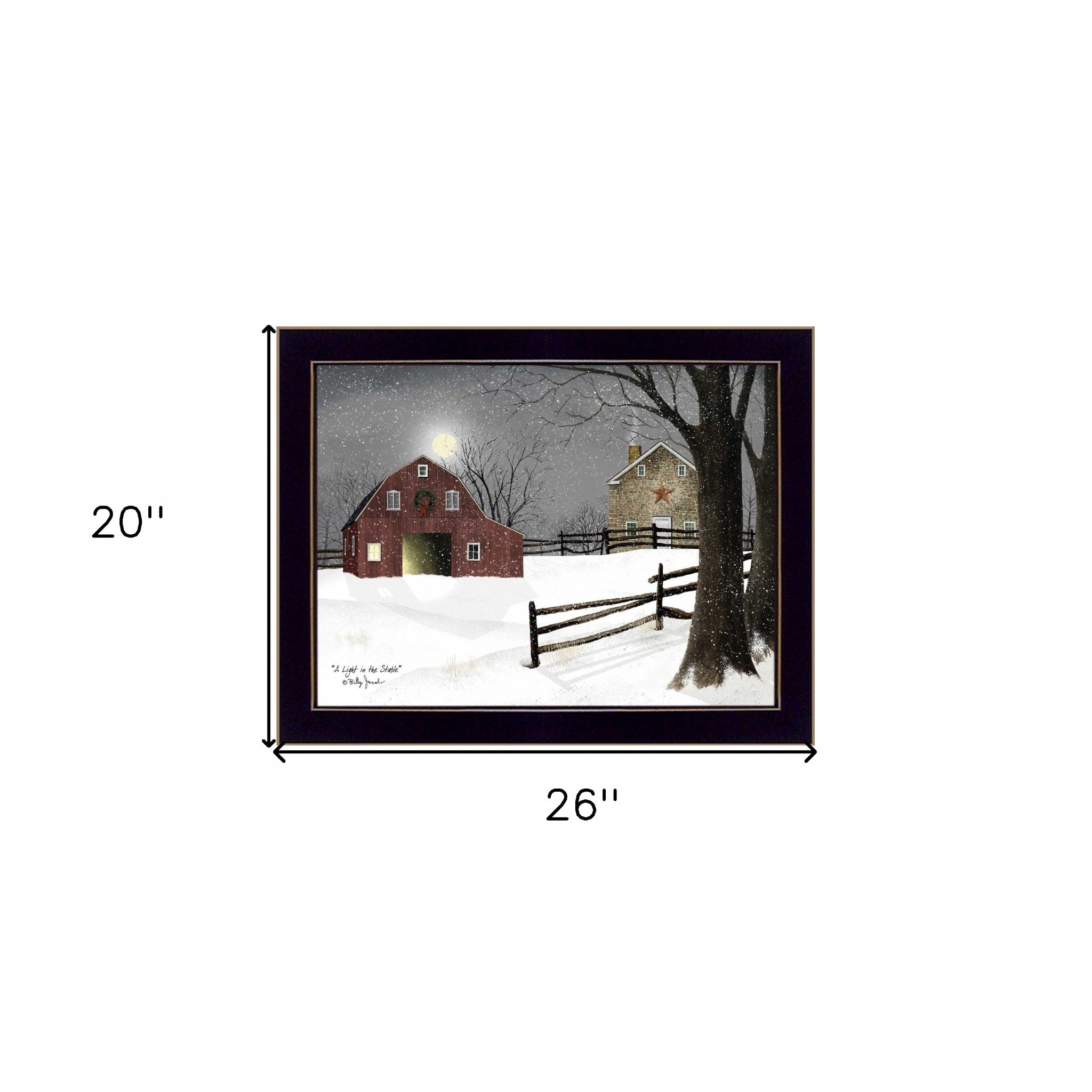 Light In The Stable 2 Black Framed Print Wall Art