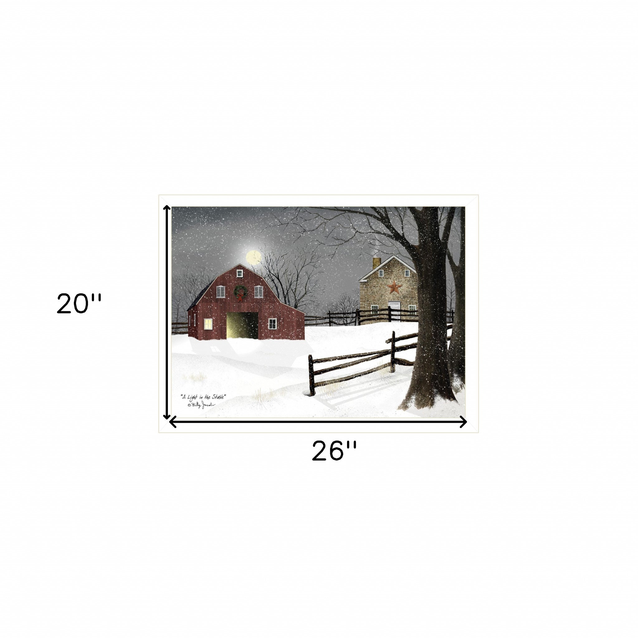 Light In The Stable 3 White Framed Print Wall Art