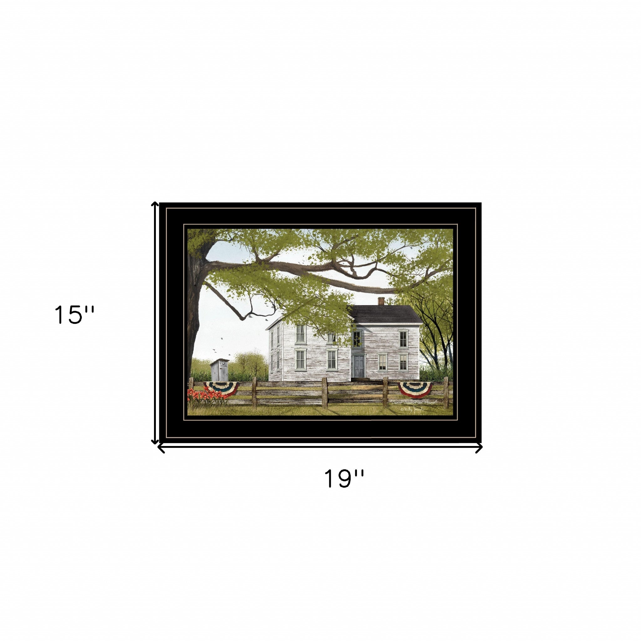 Vintage White Farmhouse Black Framed Print Wall Art