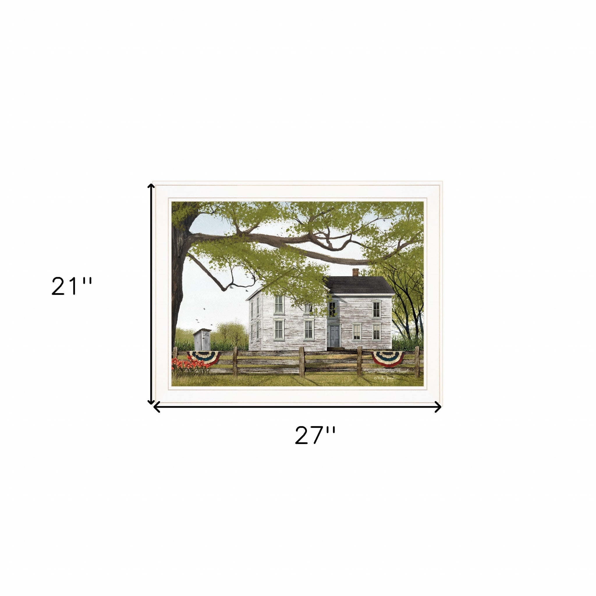 Vintage White Farmhouse Framed Print Wall Art