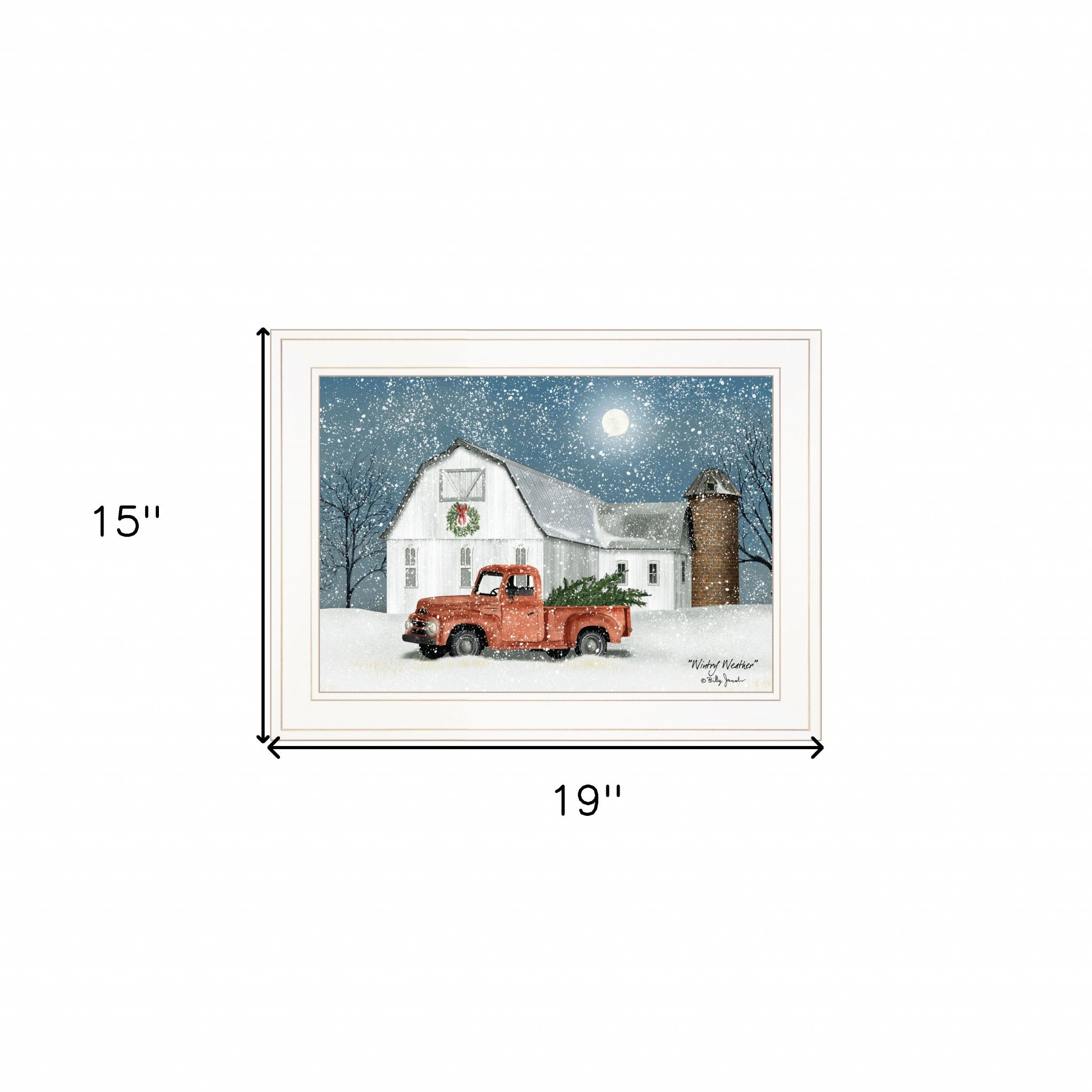 Wintry Weather 2 White Framed Print Wall Art