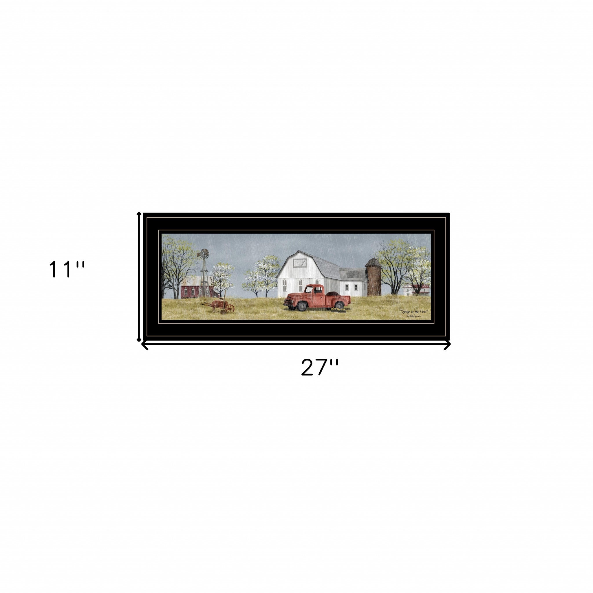 Spring On The Farm 2 Black Framed Print Wall Art