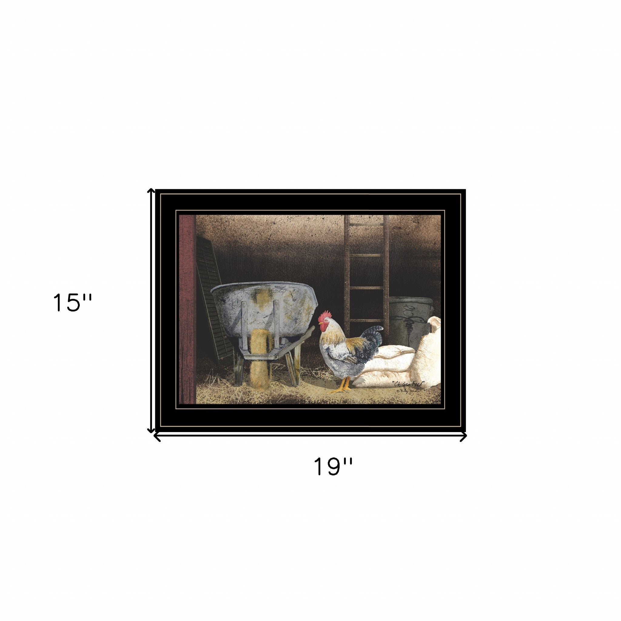 Chicken Feed 2 Black Framed Print Wall Art