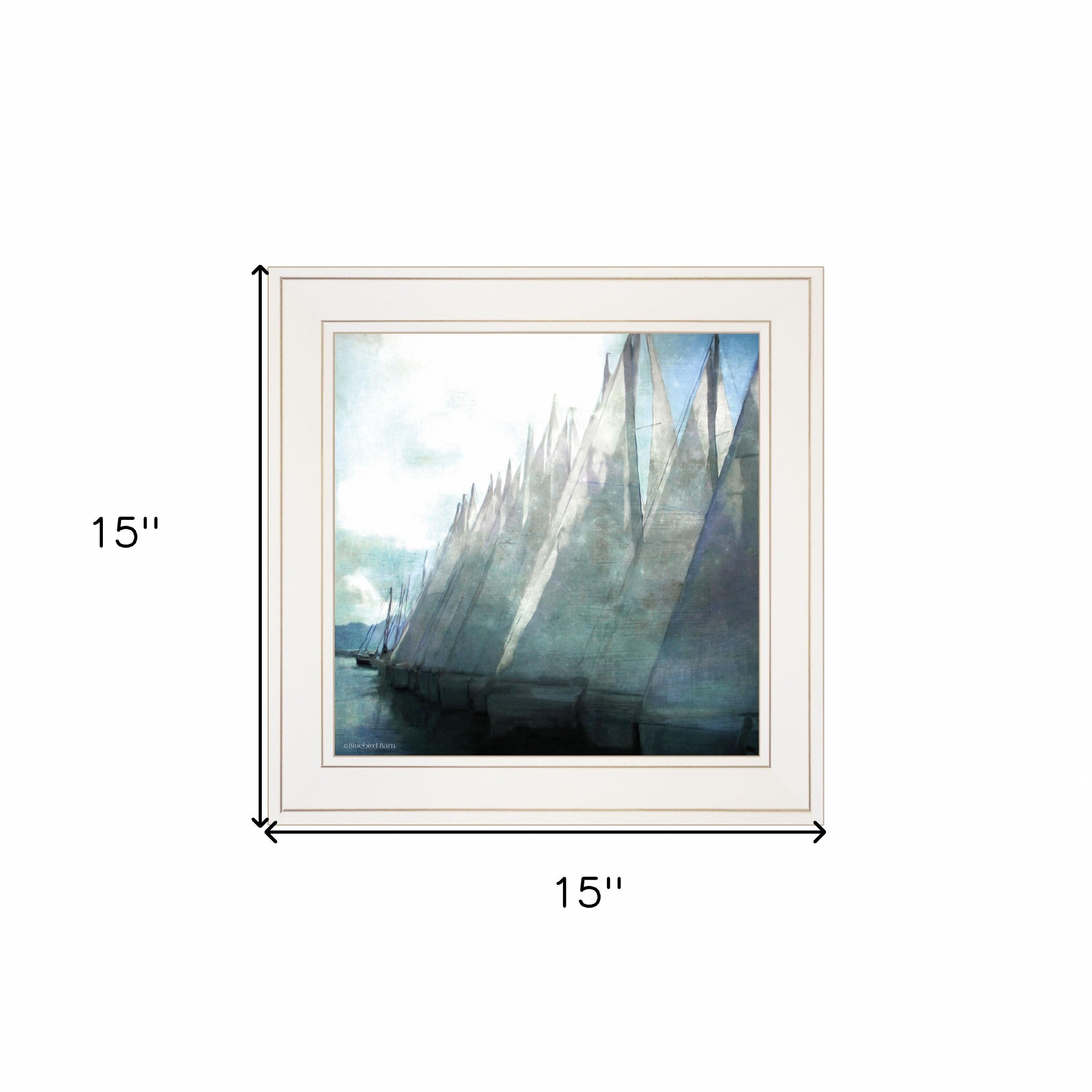 Sailboat Marina I 2 White Framed Print Wall Art