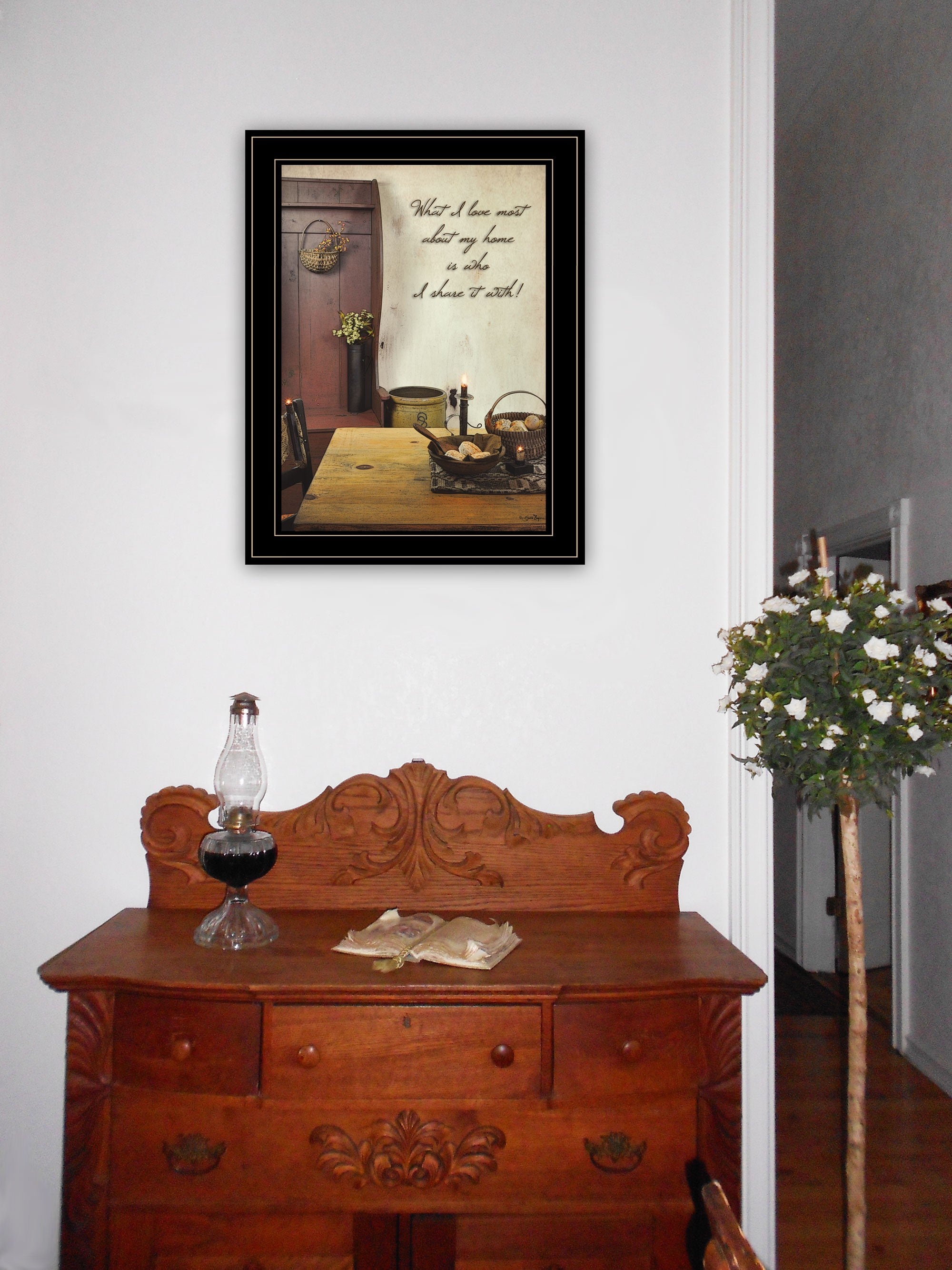 What I Love Most 3 Black Framed Print Kitchen Wall Art