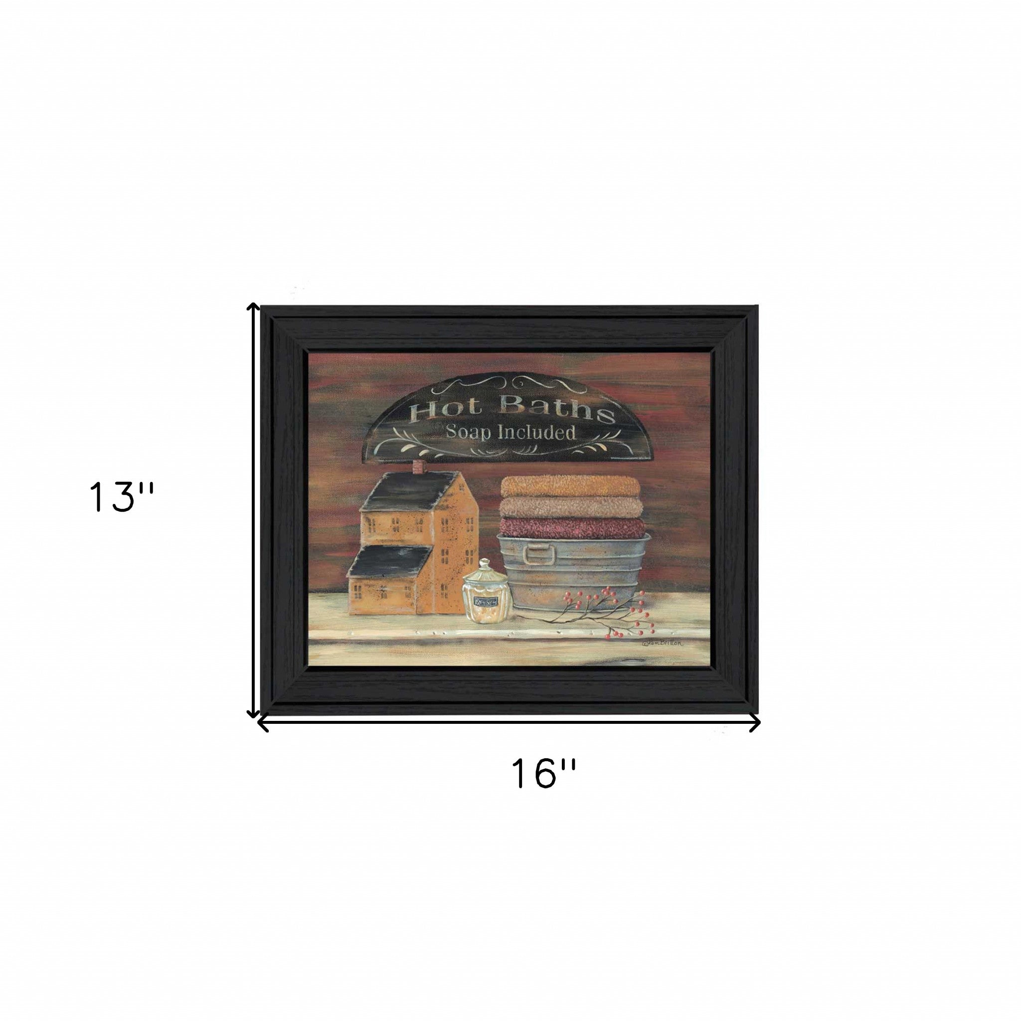 Hot Bath 4 Black Framed Print Wall Art